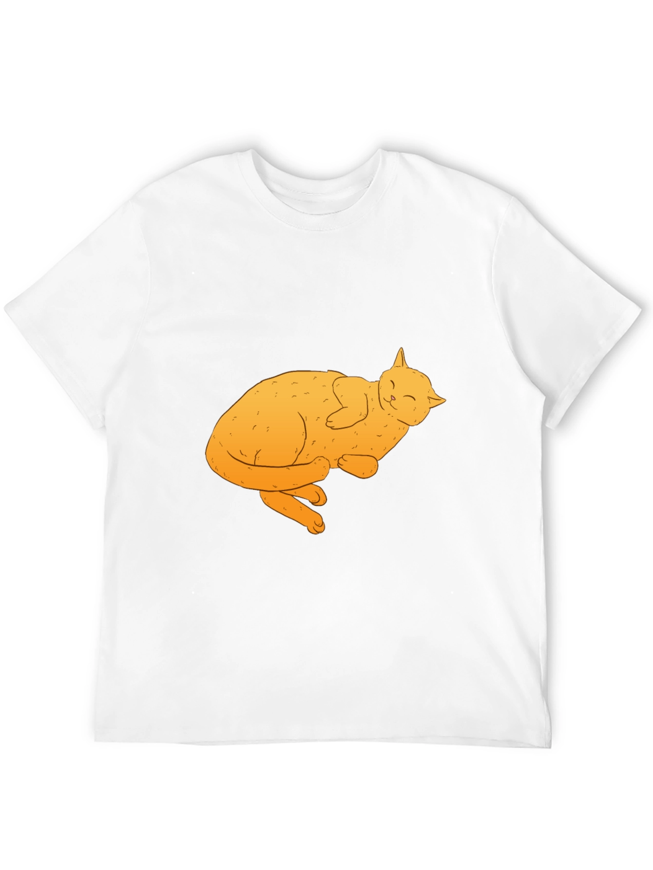 Cute Cat Nap Black T-Shirt
