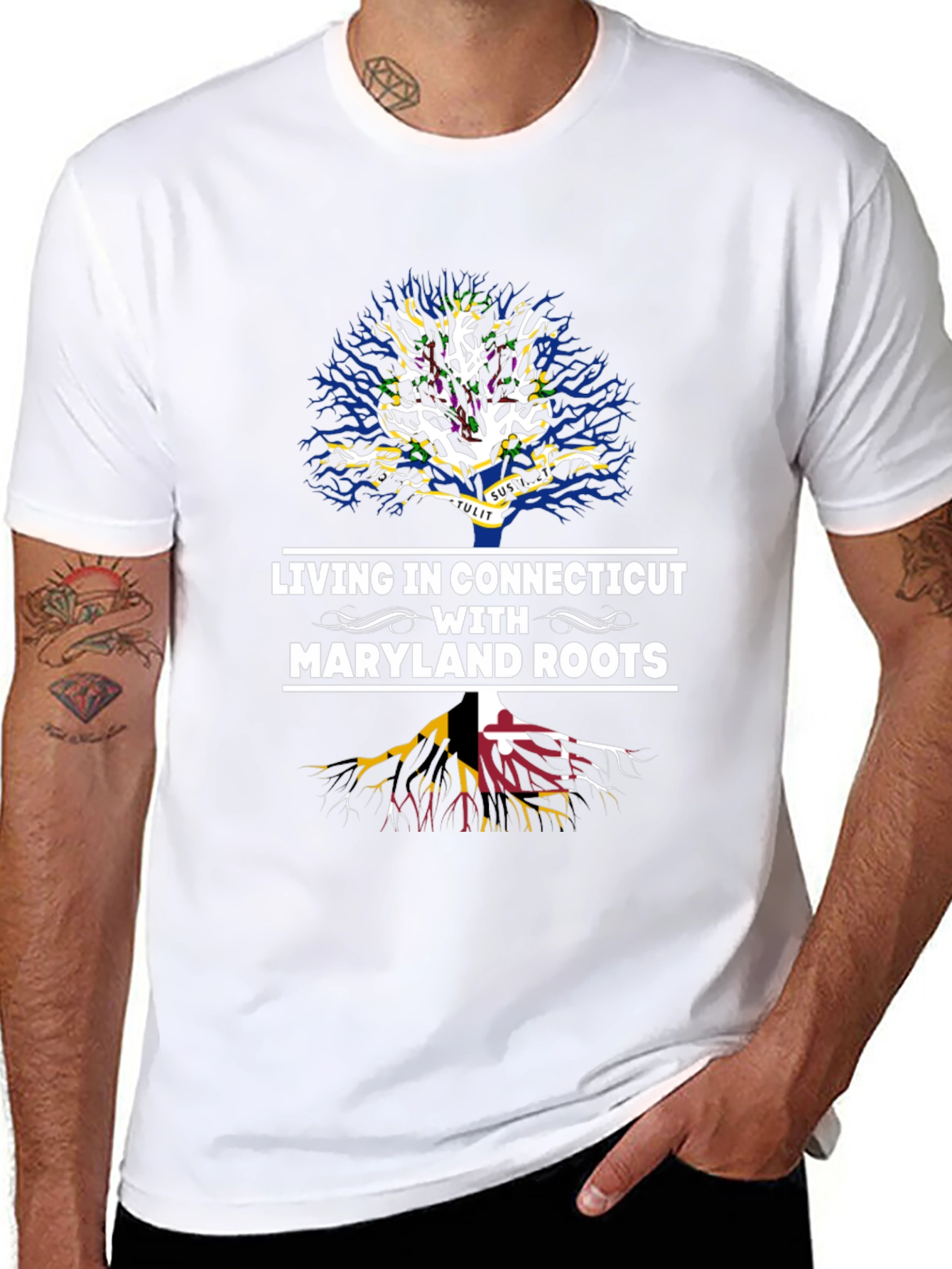 Connecticut Living Maryland Roots Tree T-Shirt