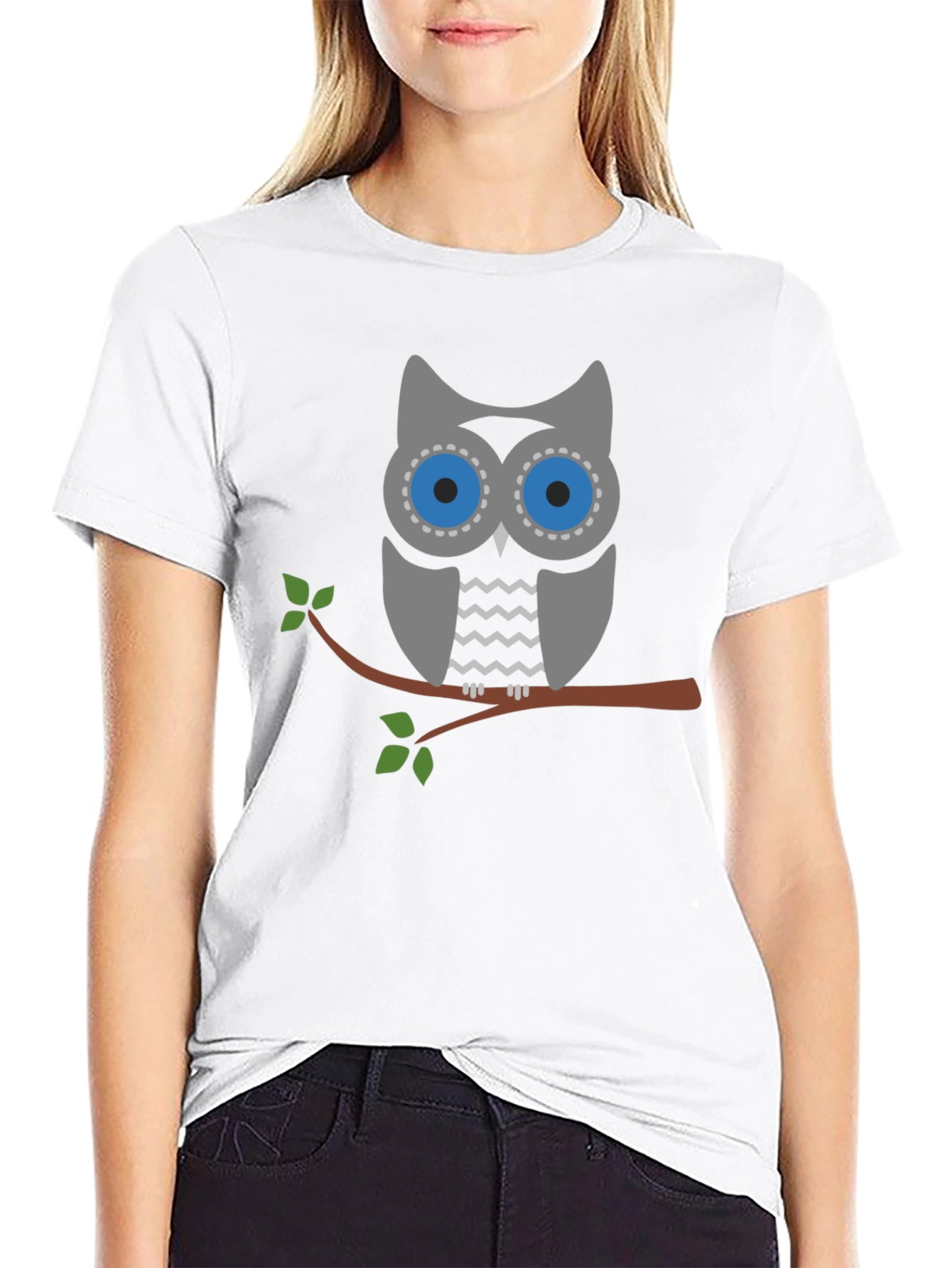 Owl Graphic Print T-Shirt - Stylish Casual Tee