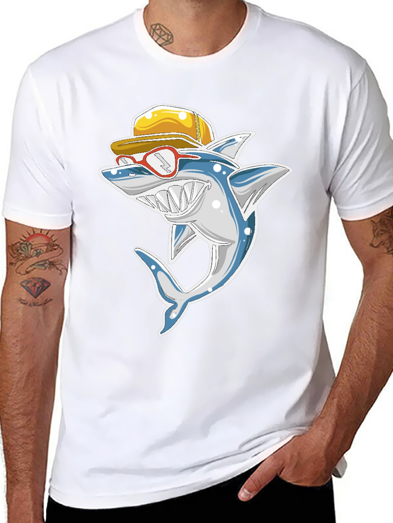 Cool Shark T-Shirt - Fun Cartoon Graphic Tee
