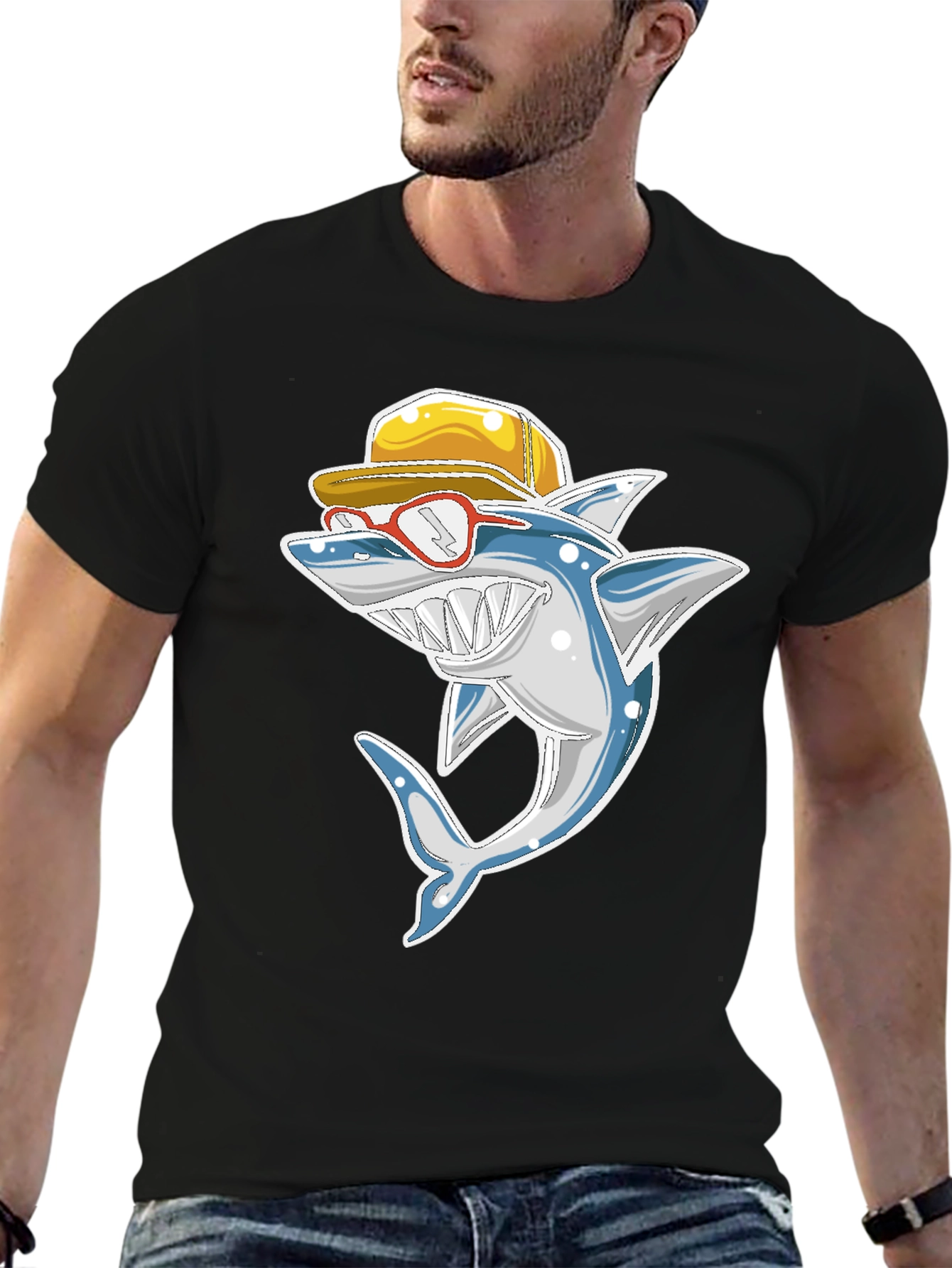 Cool Shark T-Shirt - Fun Cartoon Graphic Tee