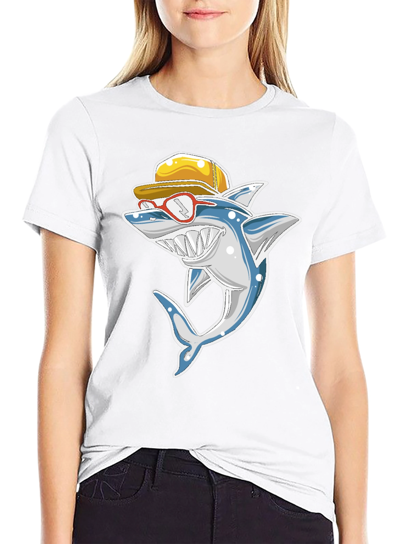 Cool Shark T-Shirt - Fun Cartoon Graphic Tee
