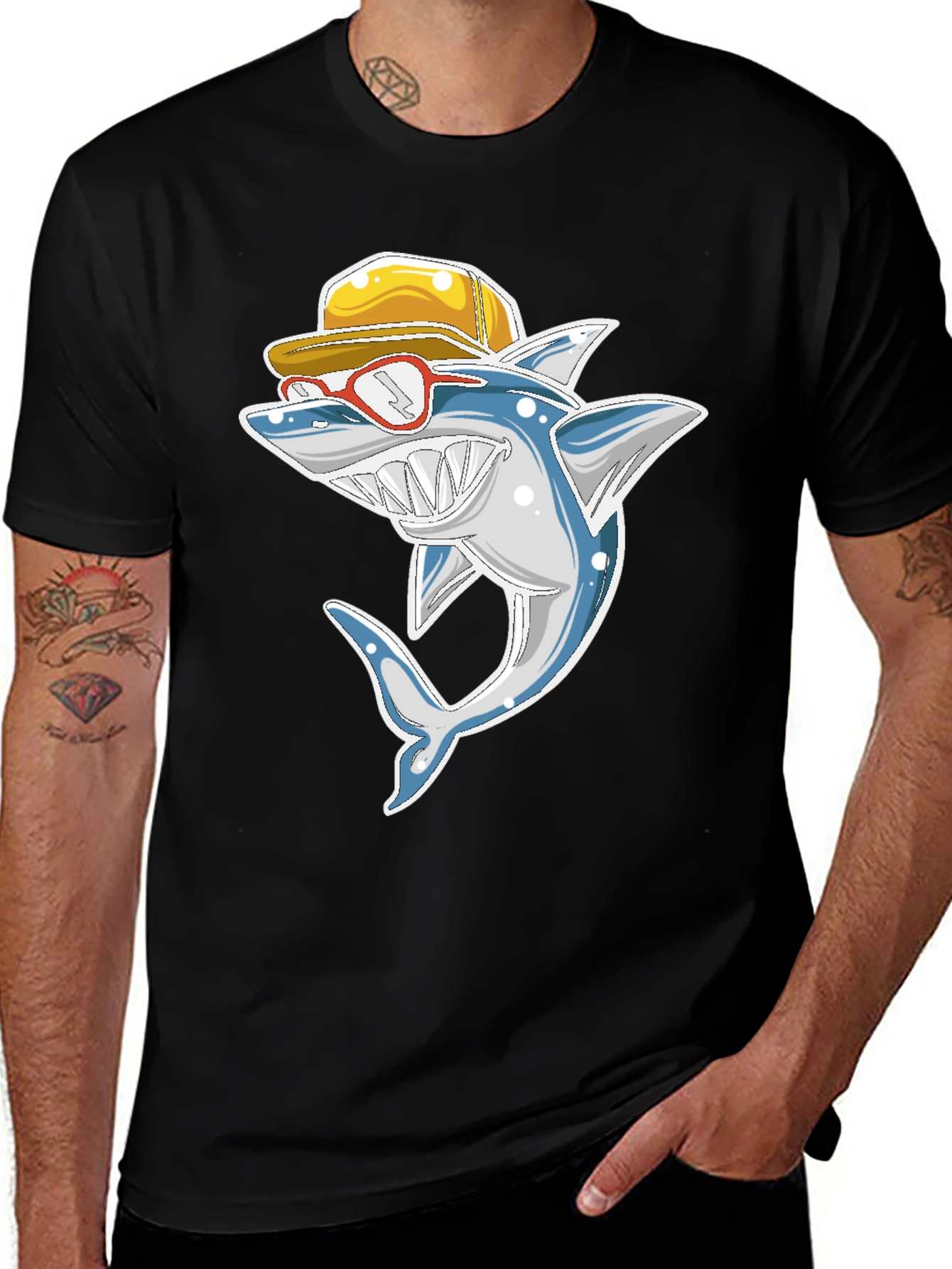 Cool Shark T-Shirt - Fun Cartoon Graphic Tee