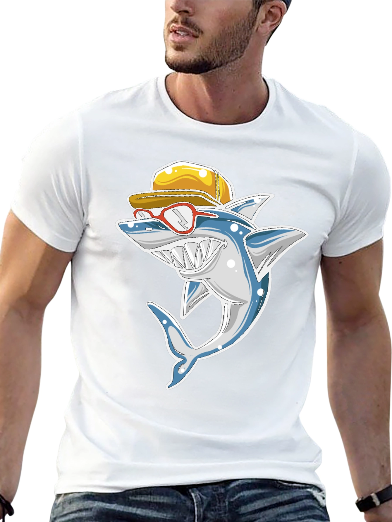 Cool Shark T-Shirt - Fun Cartoon Graphic Tee