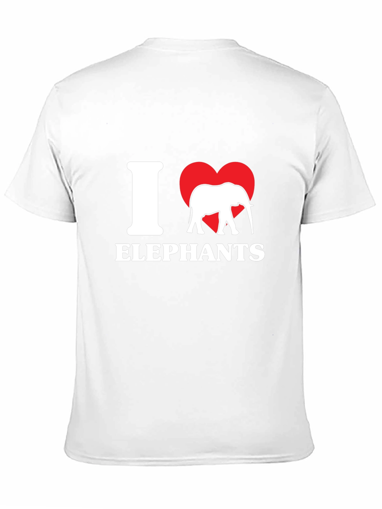 I Love Elephants Graphic Tee - Black