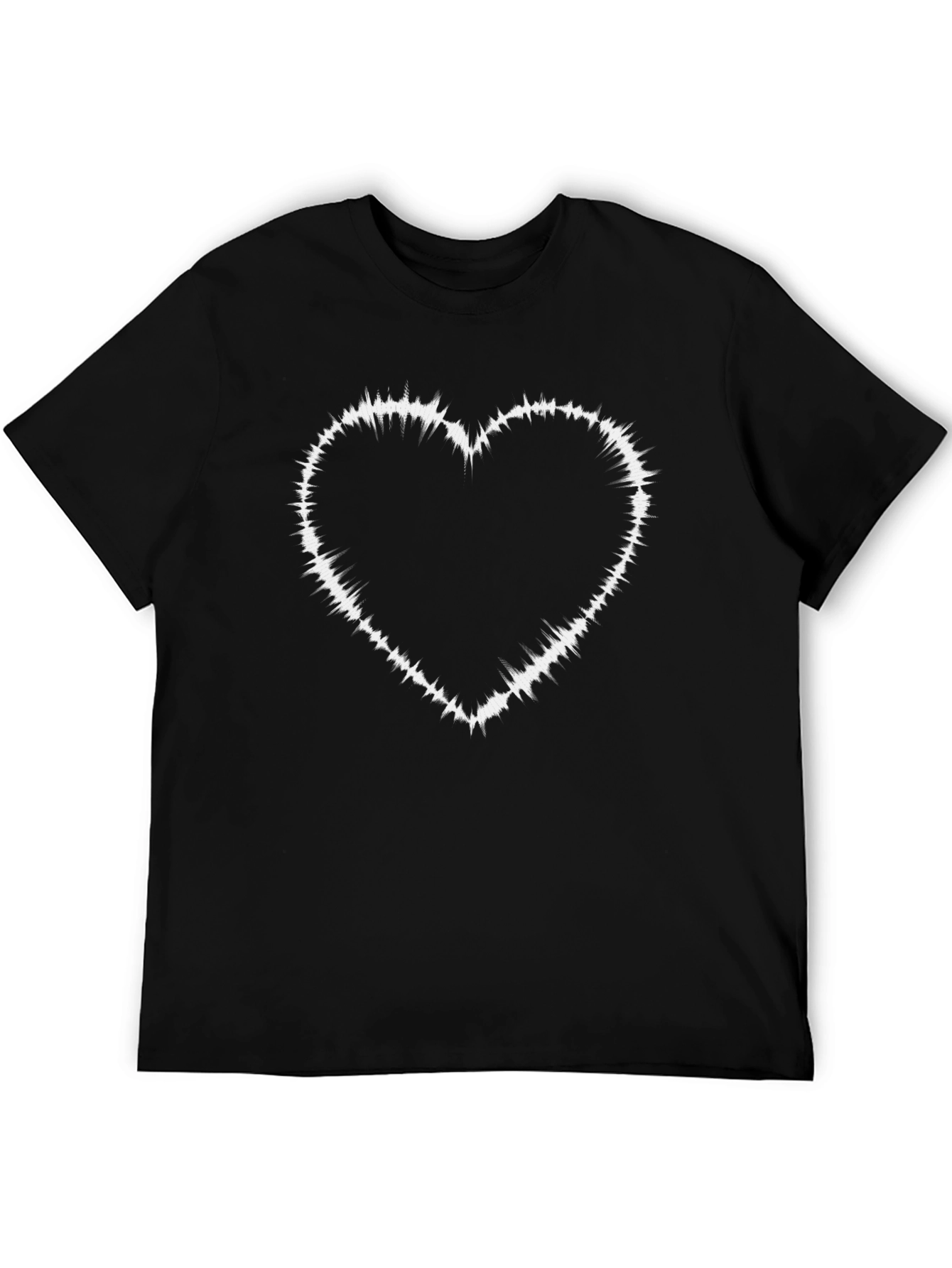 Heart Wave T-Shirt - Black Graphic Tee
