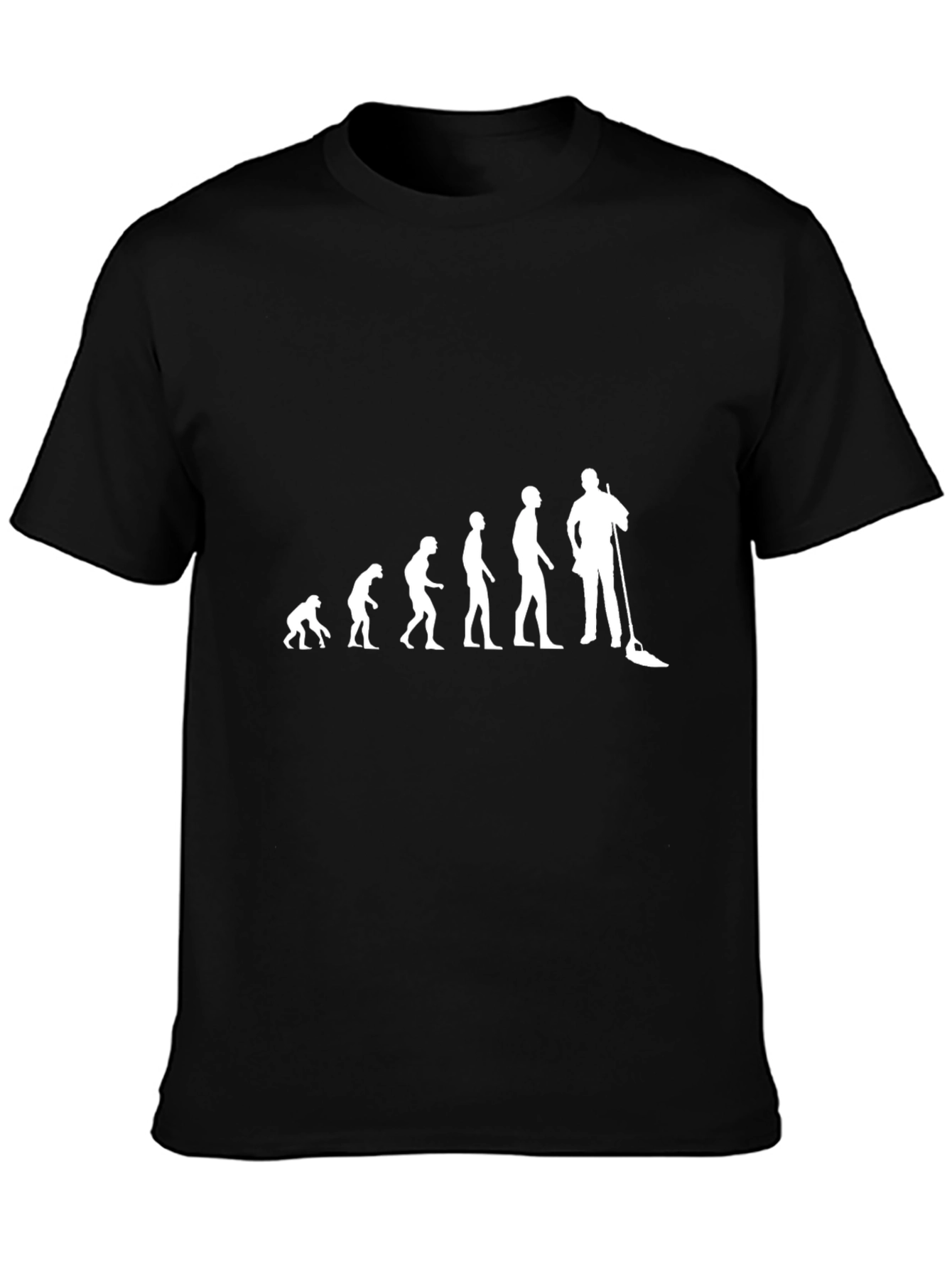 Evolution of Man Housekeeper T-Shirt - Black