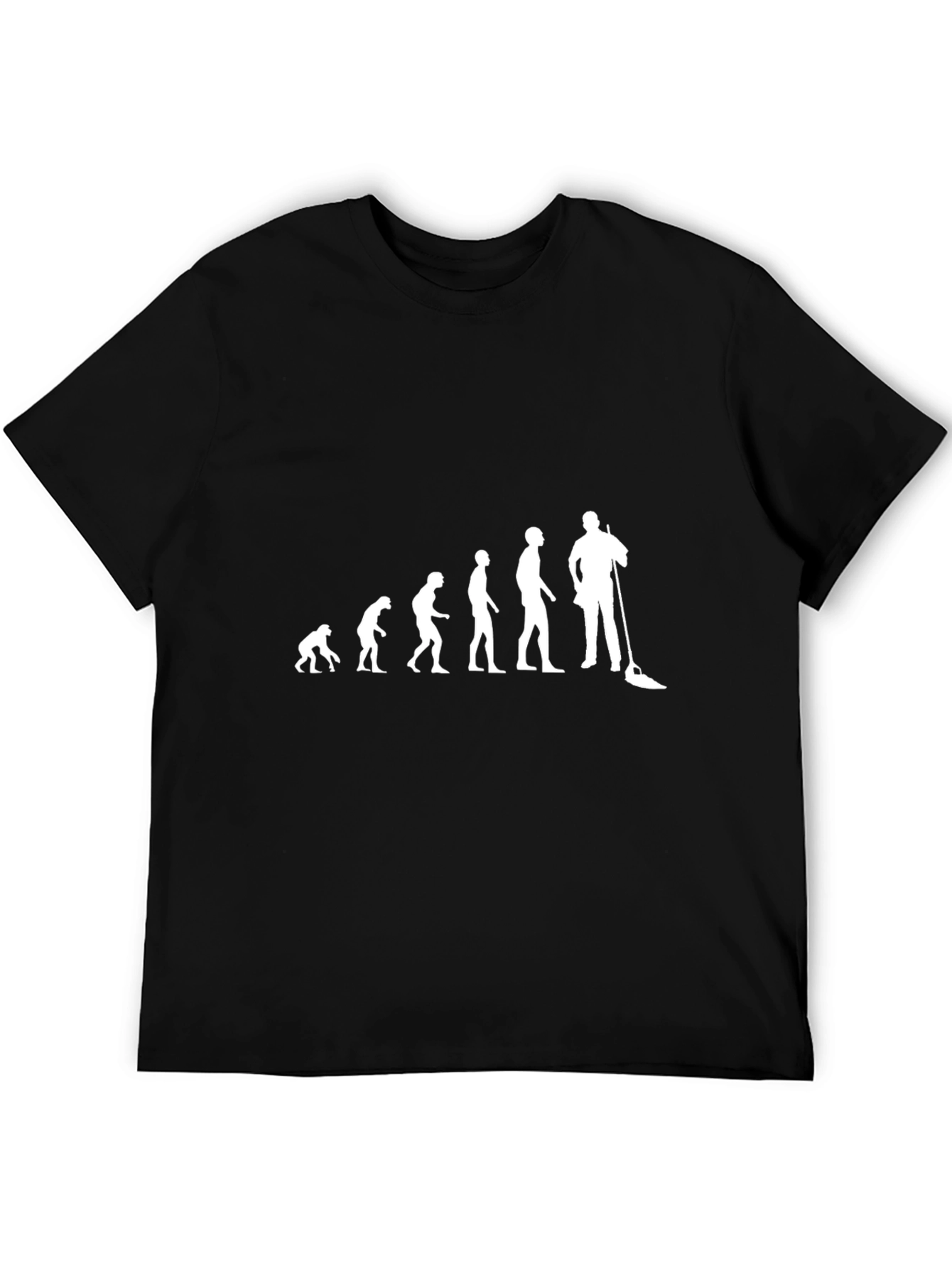 Evolution of Man Housekeeper T-Shirt - Black