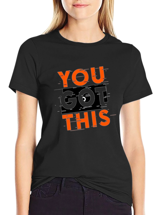 Motivational You Got This Graphic Tee - Black