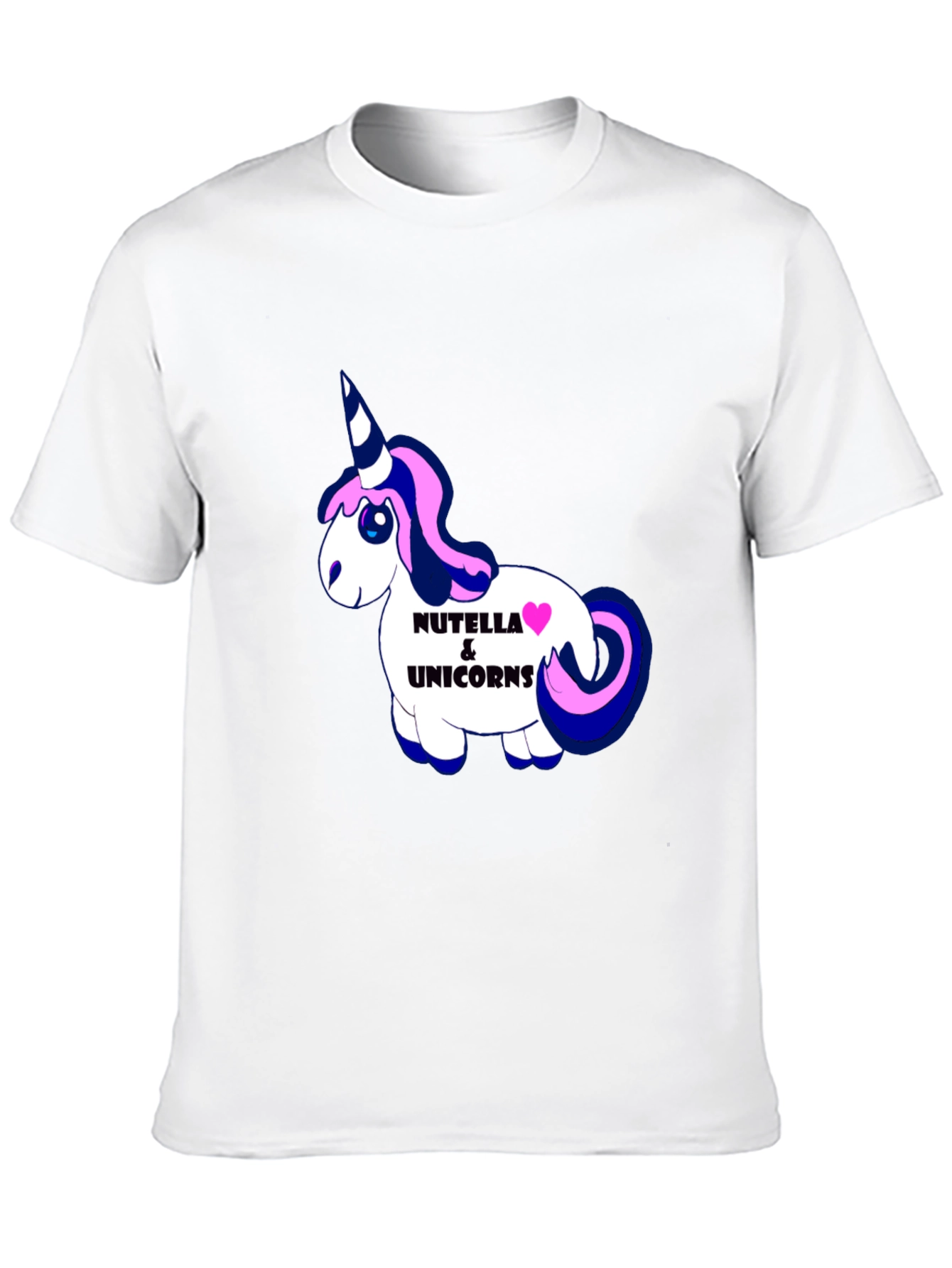 Nutella & Unicorns Graphic Black T-Shirt