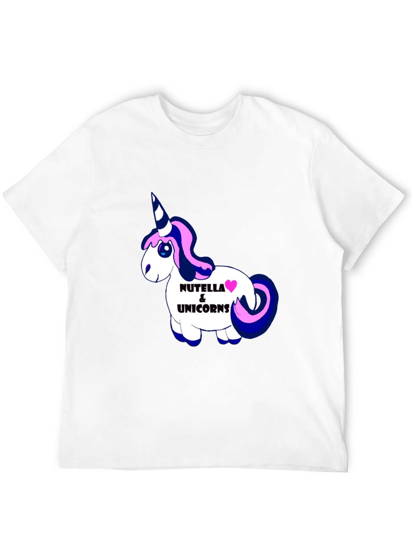 Nutella & Unicorns Graphic Black T-Shirt