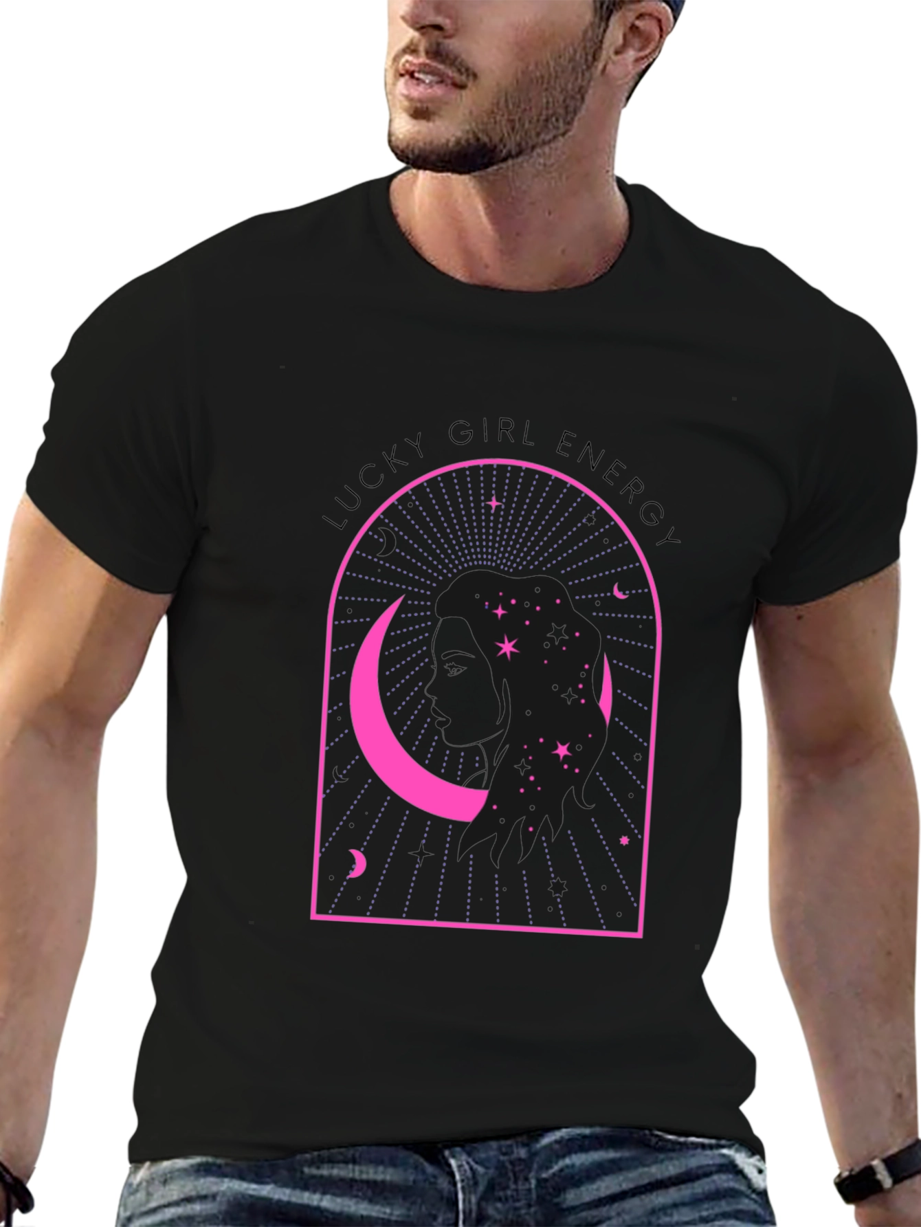 Lucky Girl Energy T-Shirt - Stylish Graphic Tee