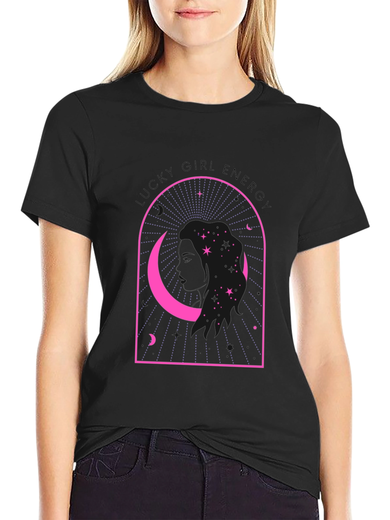 Lucky Girl Energy T-Shirt - Stylish Graphic Tee