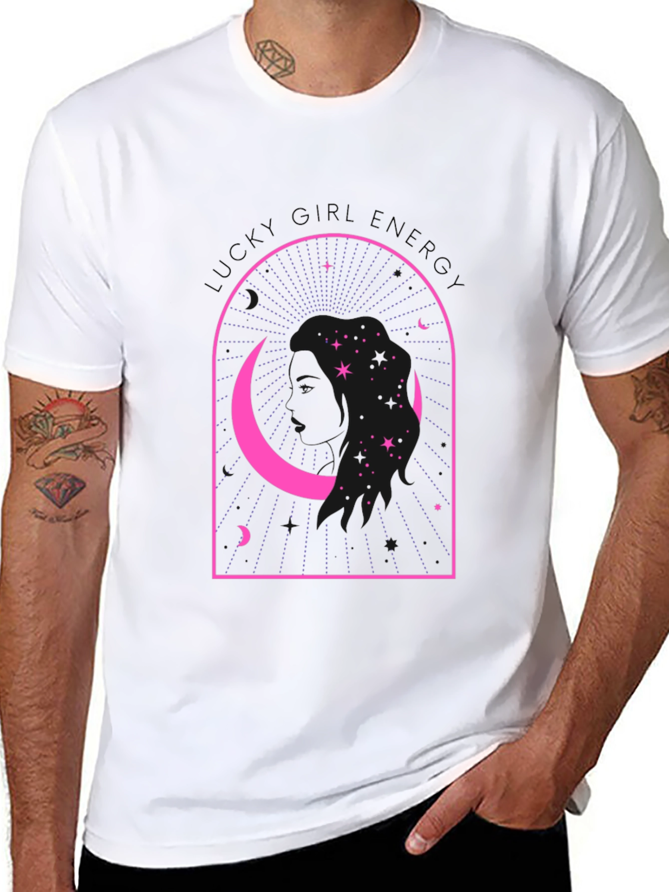 Lucky Girl Energy T-Shirt - Stylish Graphic Tee