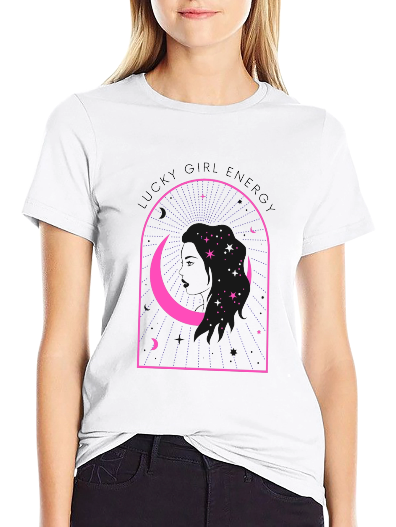 Lucky Girl Energy T-Shirt - Stylish Graphic Tee