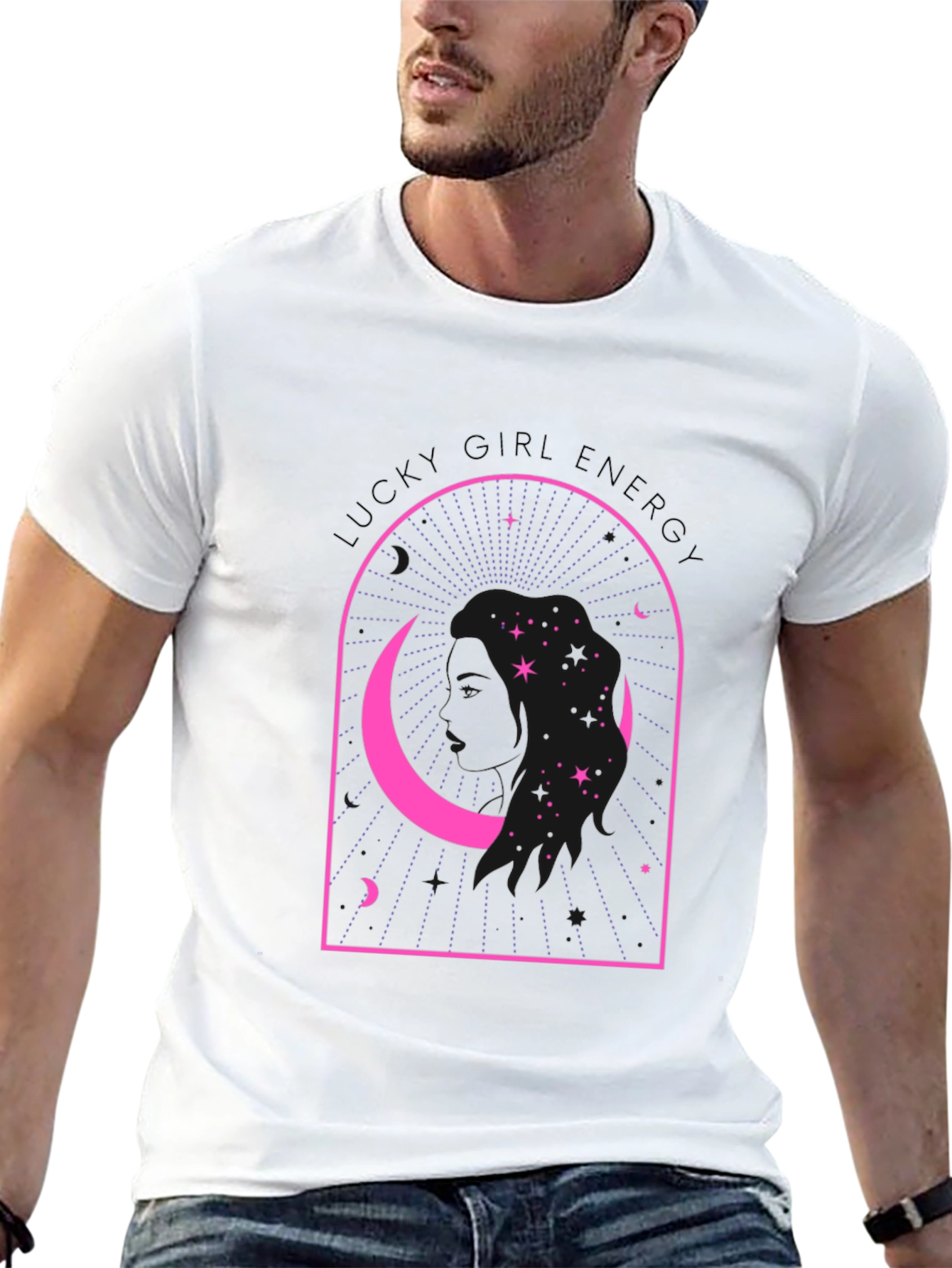 Lucky Girl Energy T-Shirt - Stylish Graphic Tee