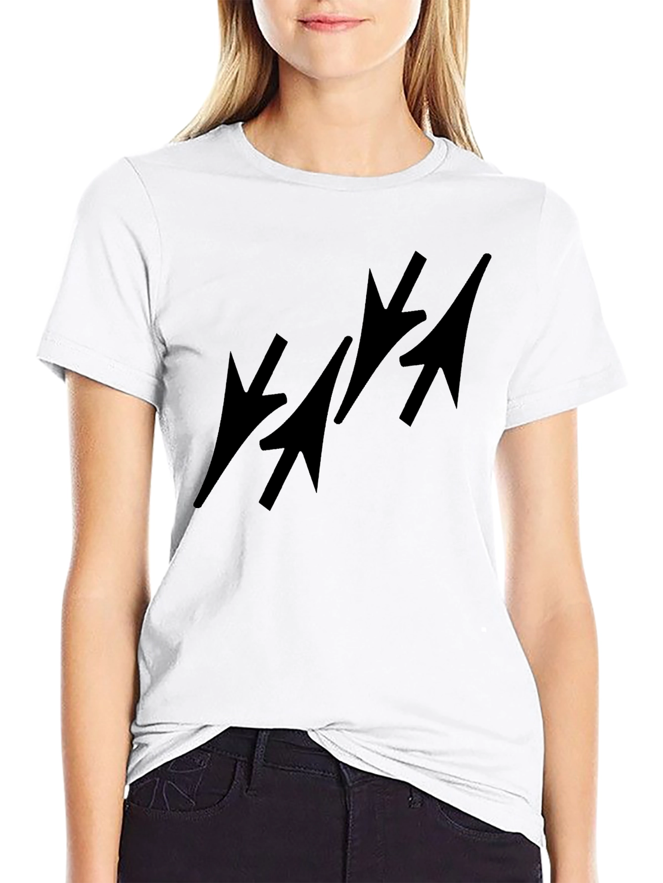 Mens Black T-Shirt with Arrow Design