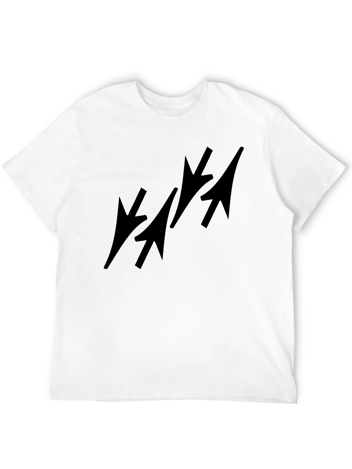 Mens Black T-Shirt with Arrow Design
