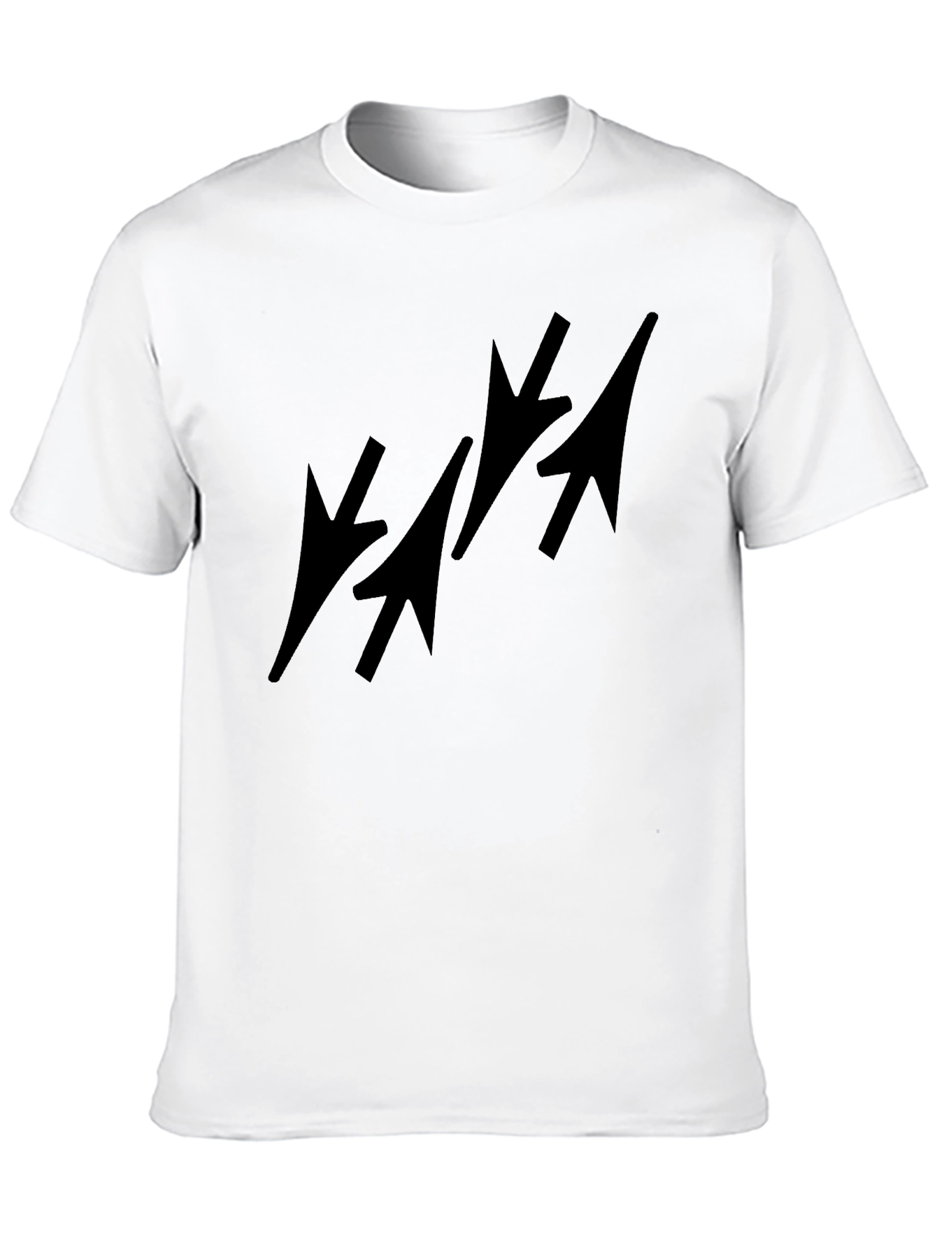 Mens Black T-Shirt with Arrow Design