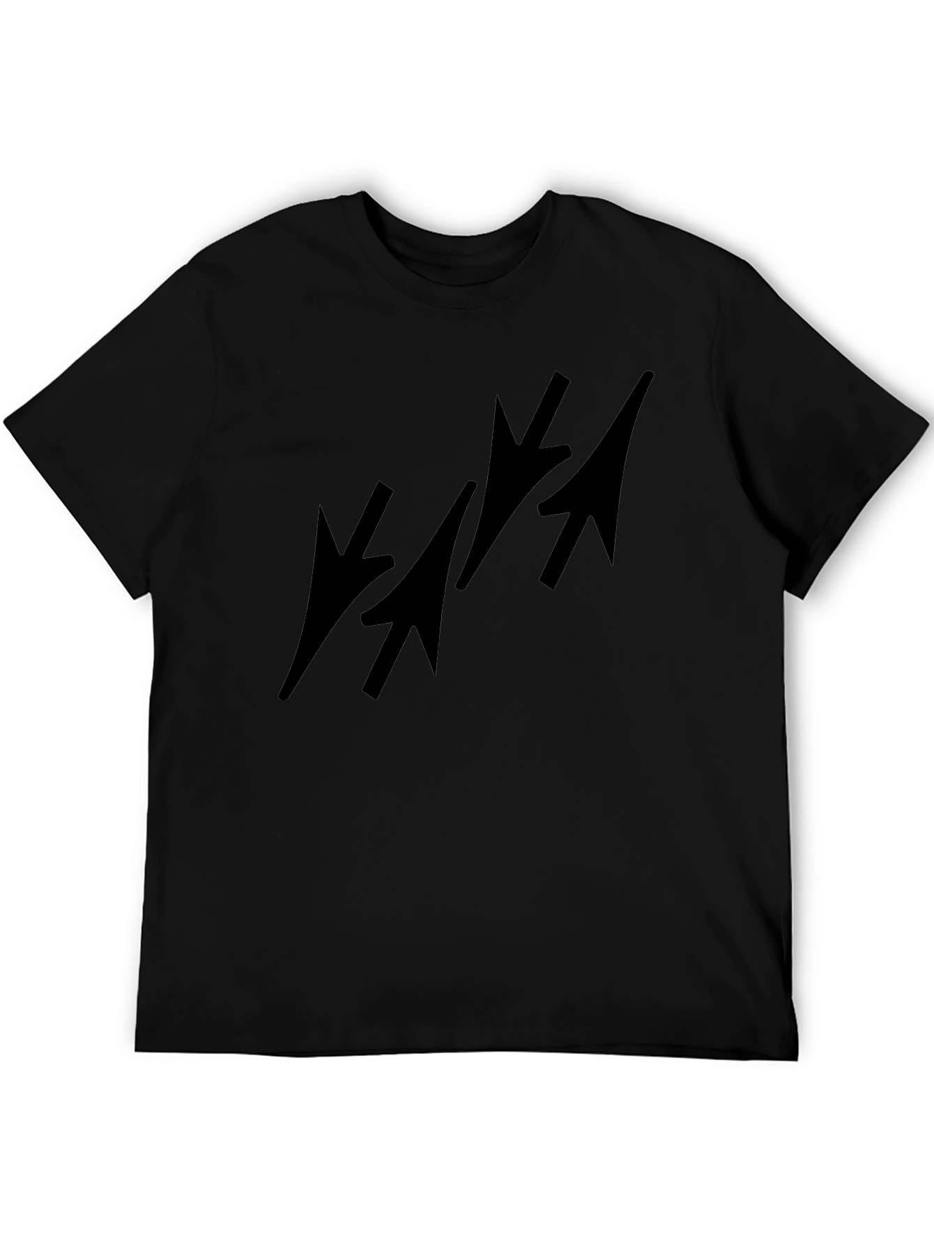 Mens Black T-Shirt with Arrow Design