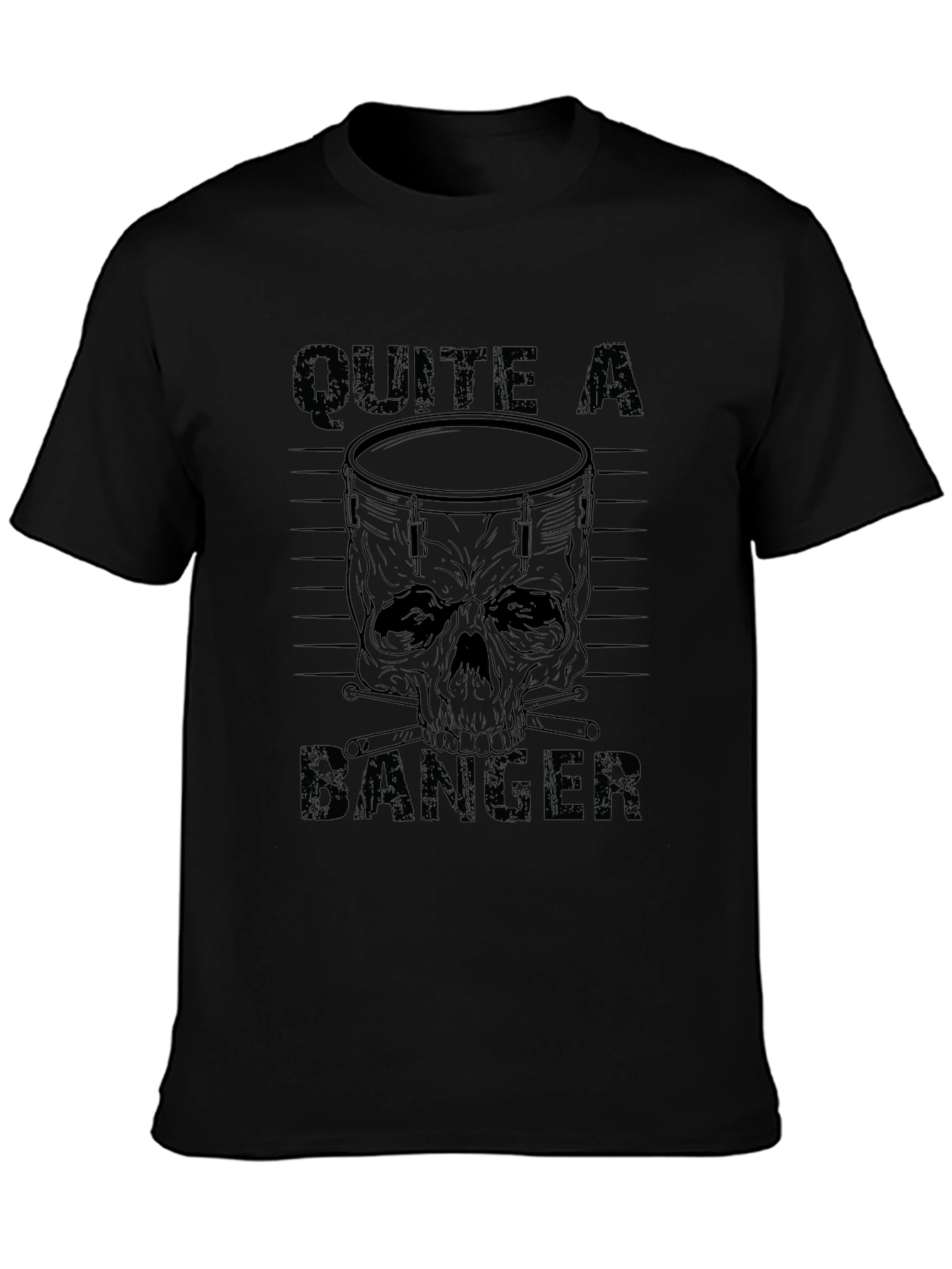 Quite a Banger T-Shirt - Skull Drum Graphic