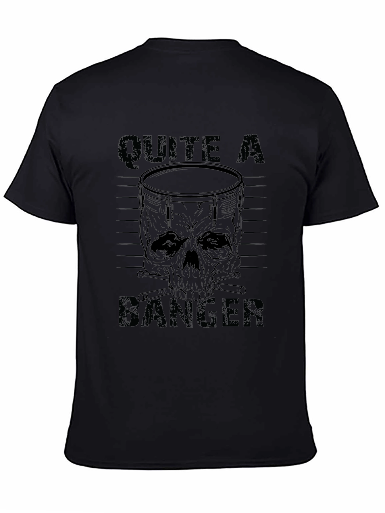 Quite a Banger T-Shirt - Skull Drum Graphic