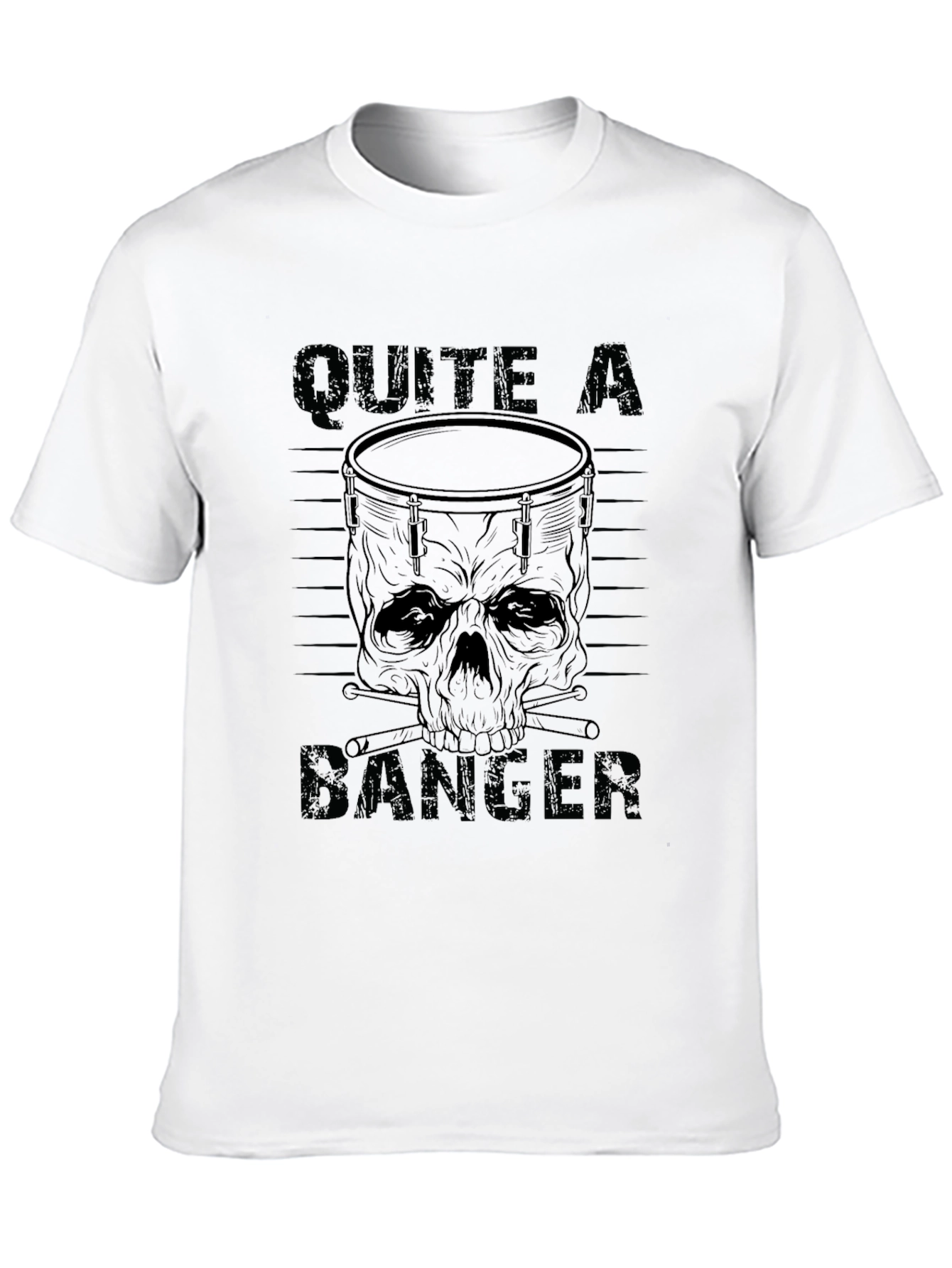 Quite a Banger T-Shirt - Skull Drum Graphic
