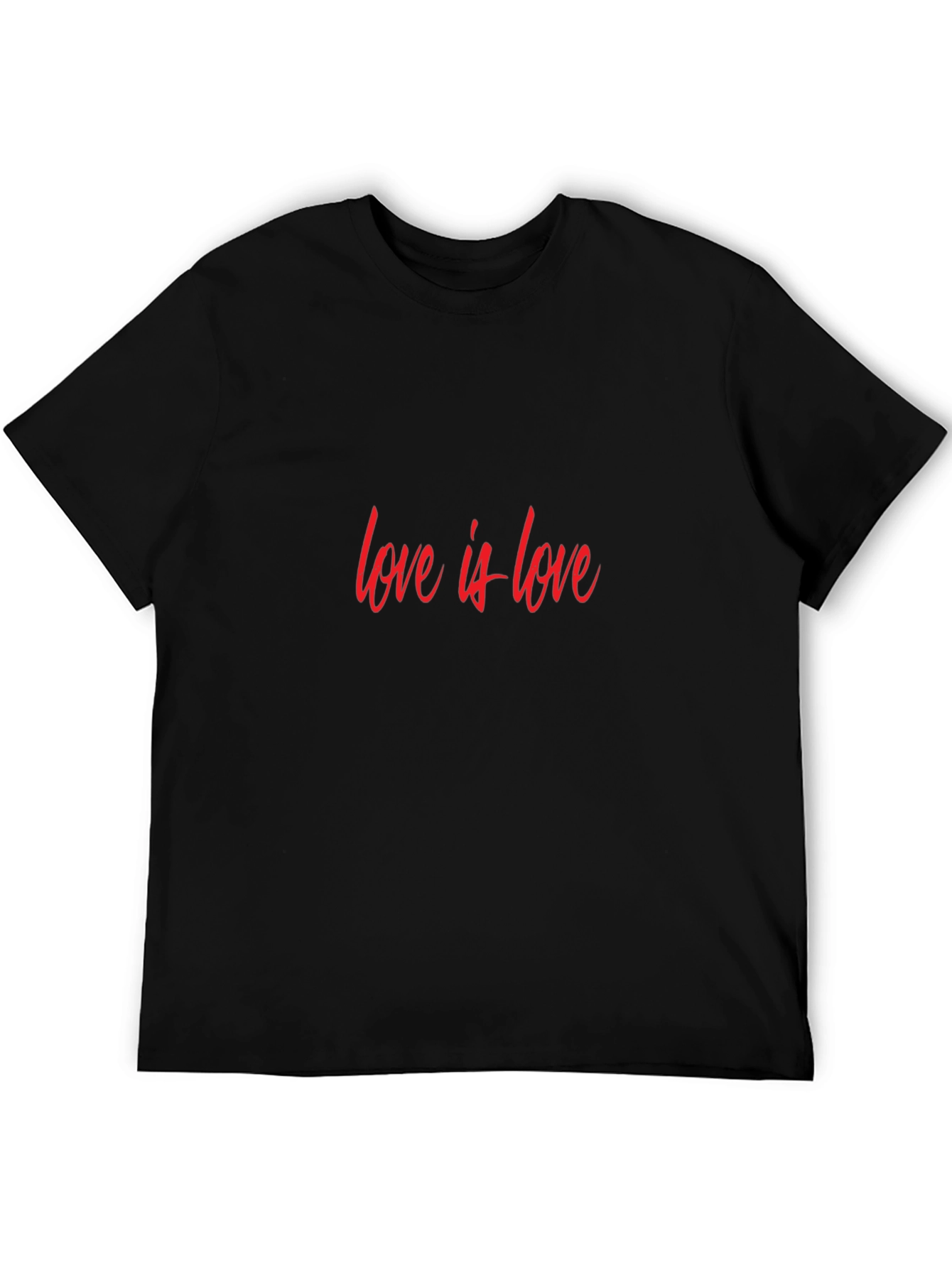 Love is Love T-Shirt - Black Casual Cotton Tee