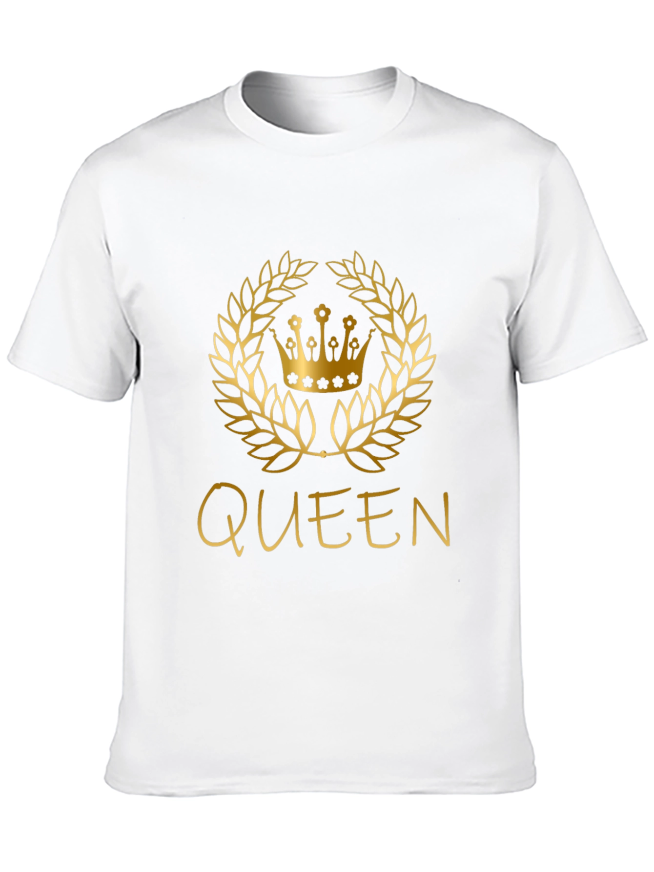 Queen Graphic Tee - Stylish Crown Design Black T-Shirt