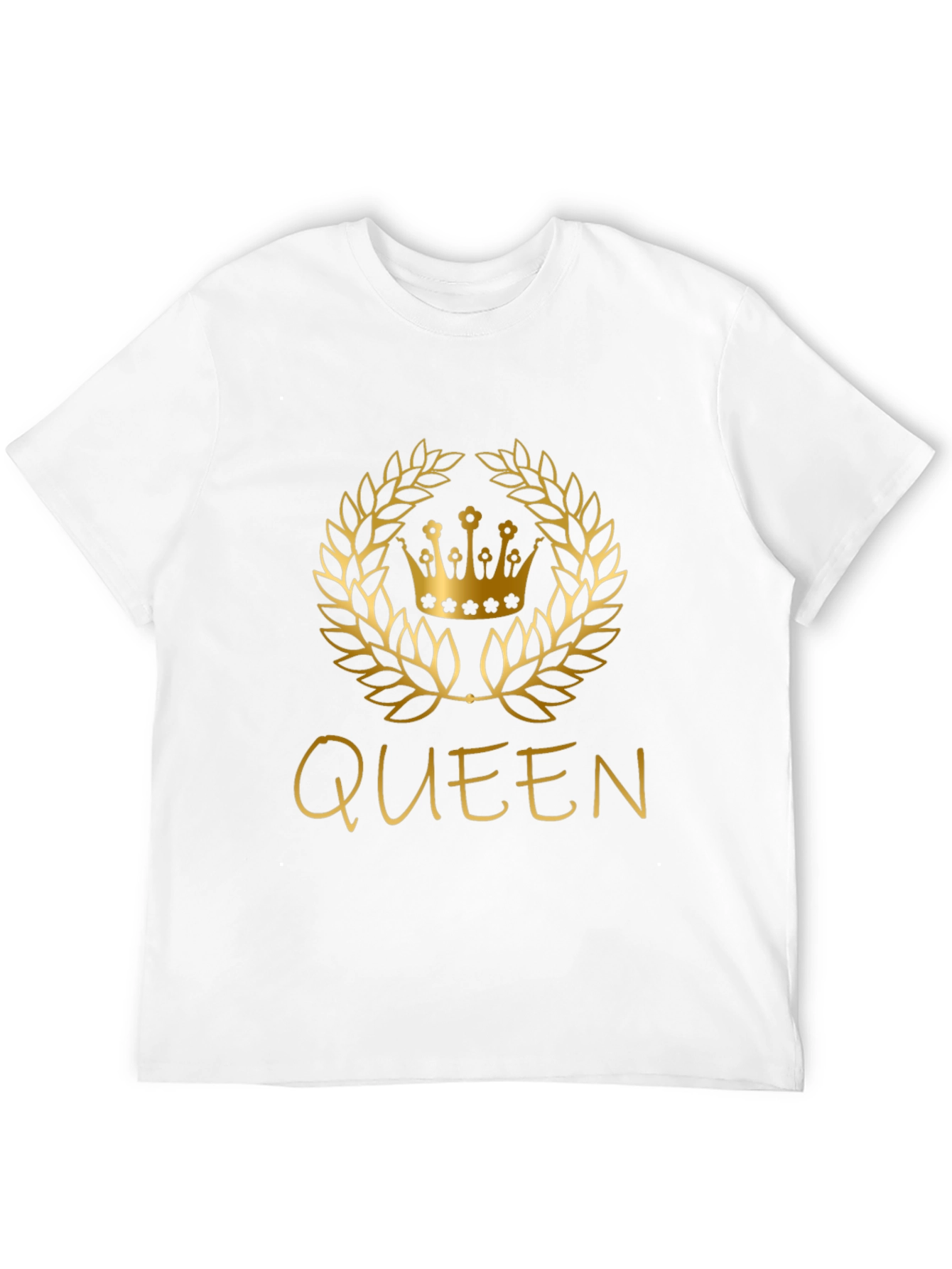 Queen Graphic Tee - Stylish Crown Design Black T-Shirt