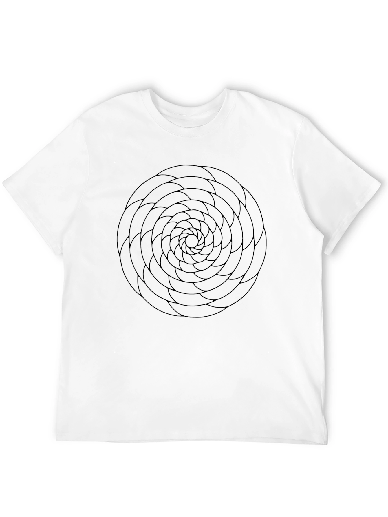 Abstract Spiral Graphic Tee - Modern Style