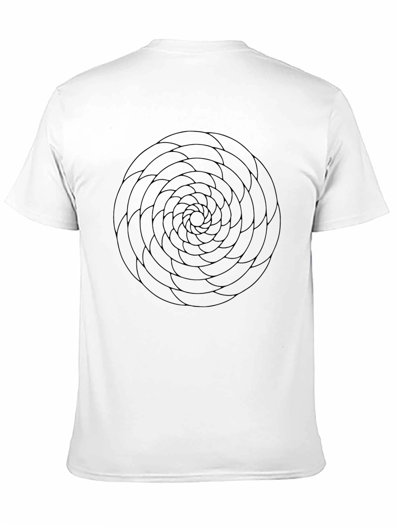 Abstract Spiral Graphic Tee - Modern Style