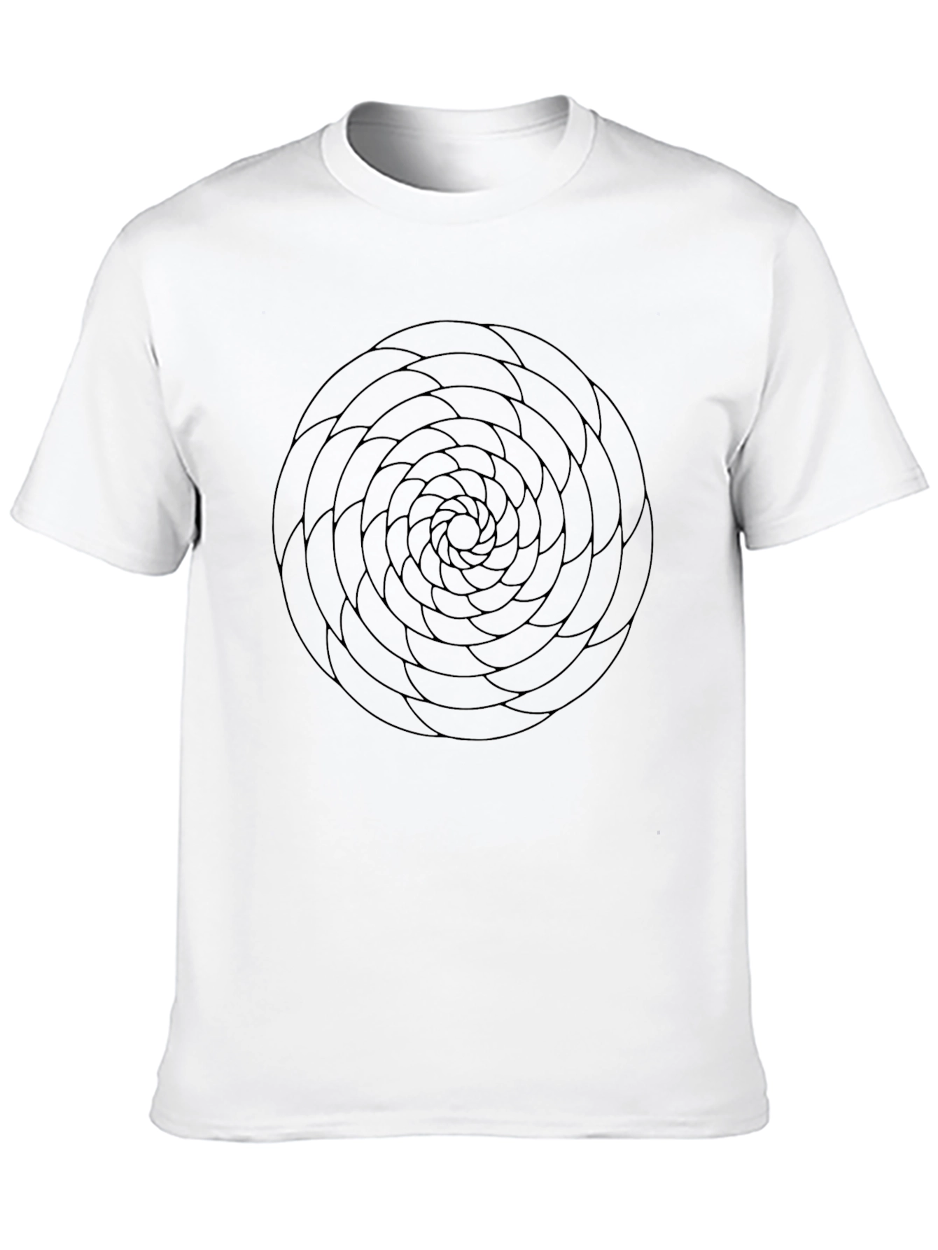 Abstract Spiral Graphic Tee - Modern Style