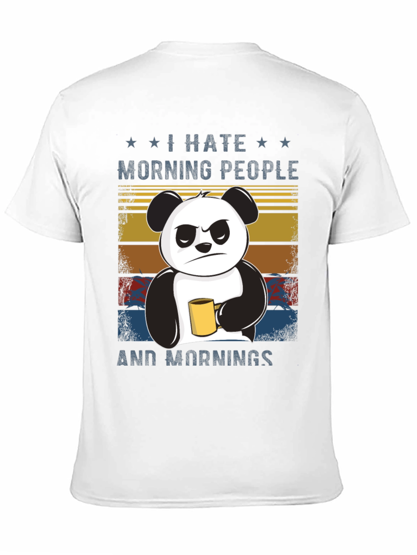 I Hate Morning People Panda Graphic Tee