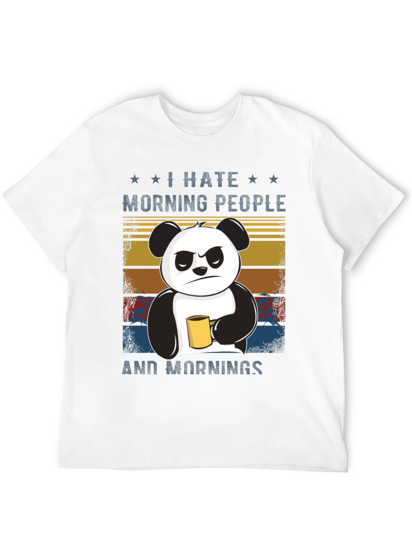 I Hate Morning People Panda Graphic Tee