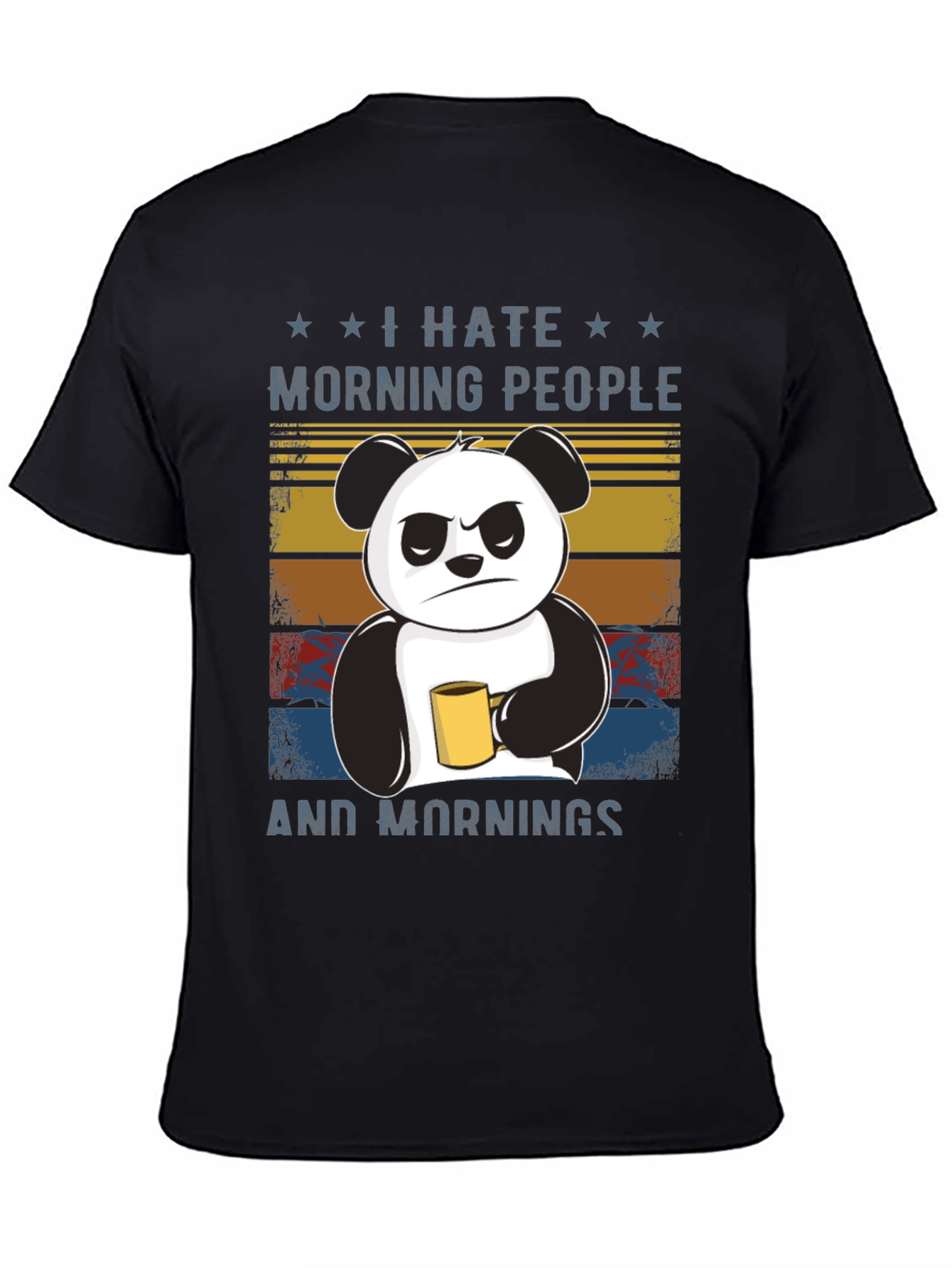 I Hate Morning People Panda Graphic Tee
