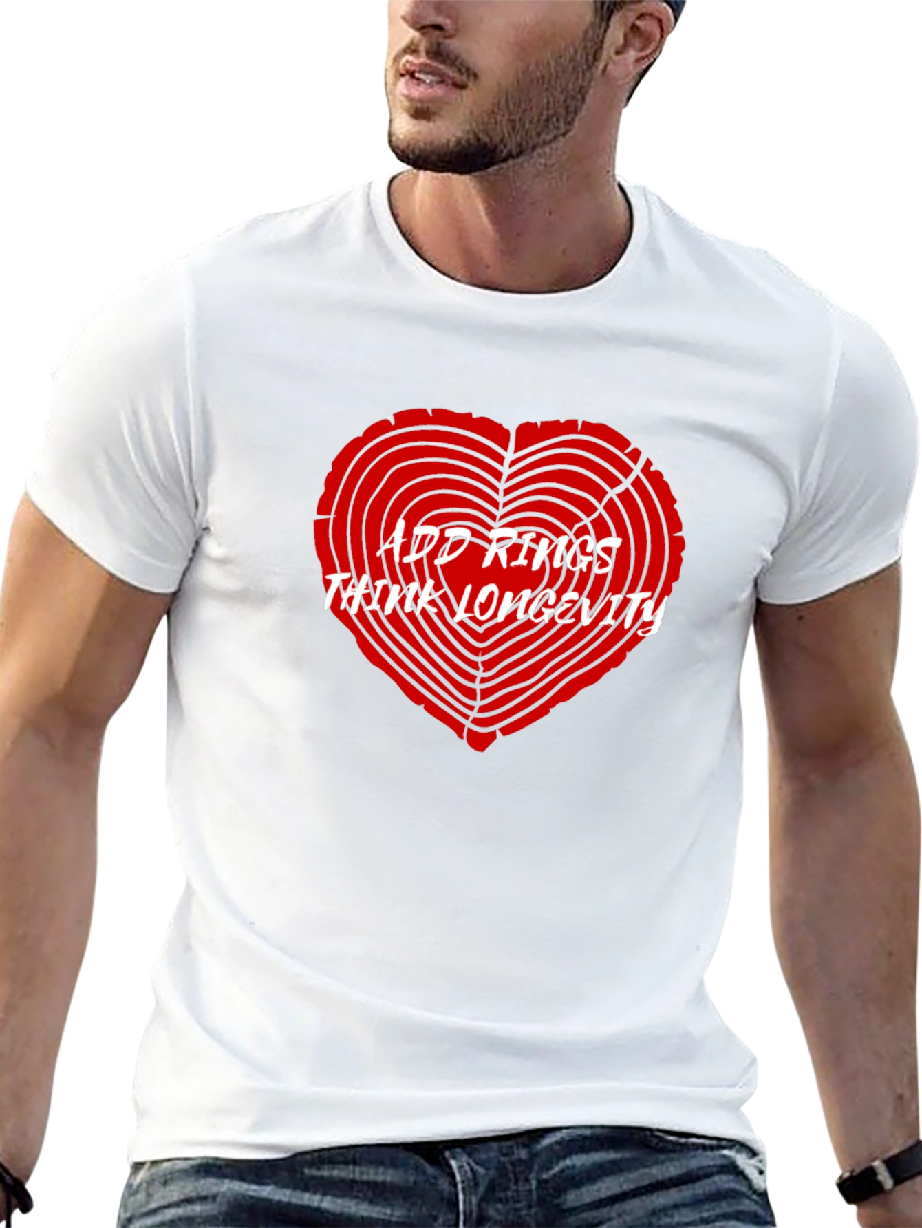 Add Rings Think Longevity Black T-Shirt