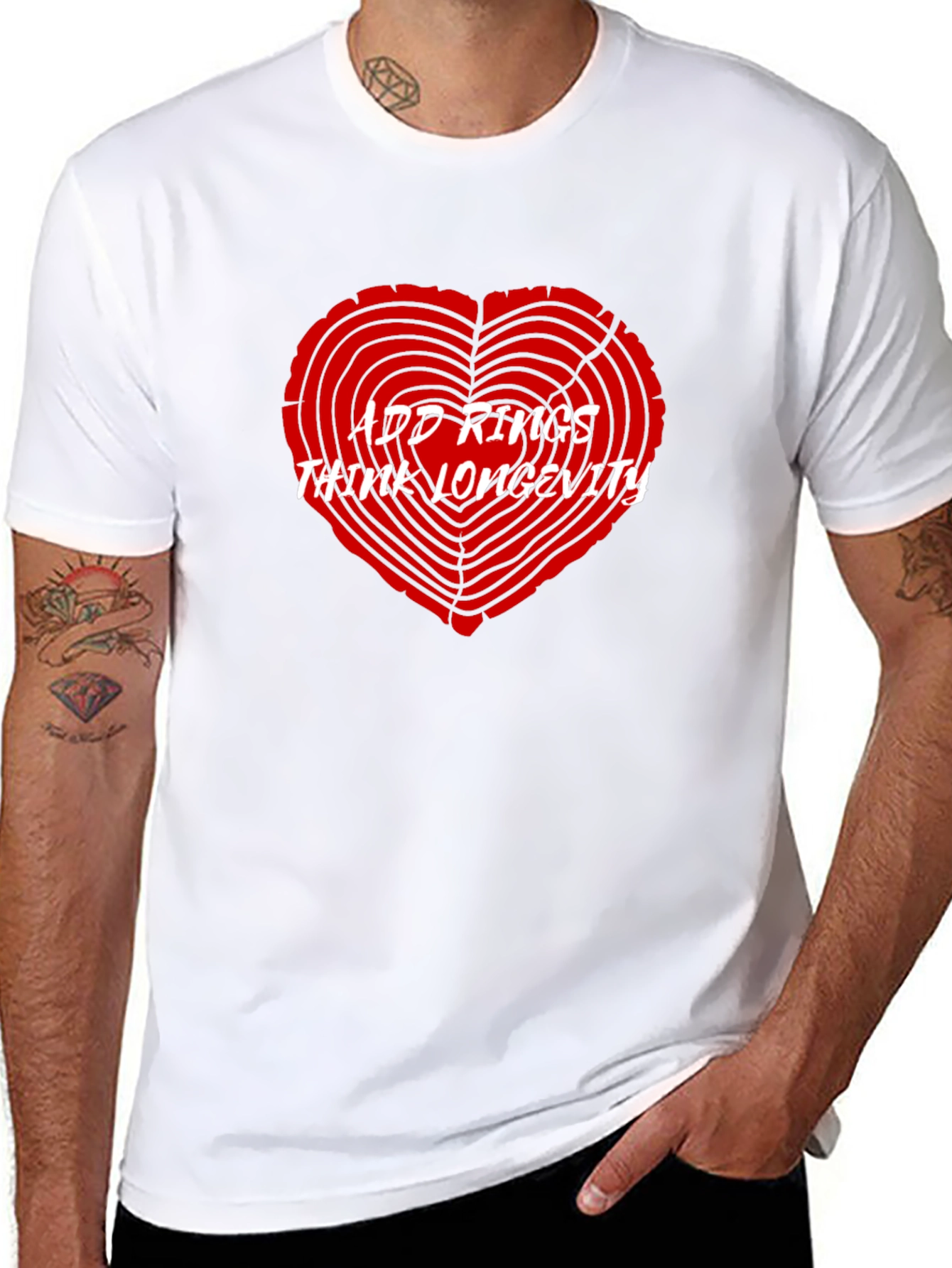 Add Rings Think Longevity Black T-Shirt