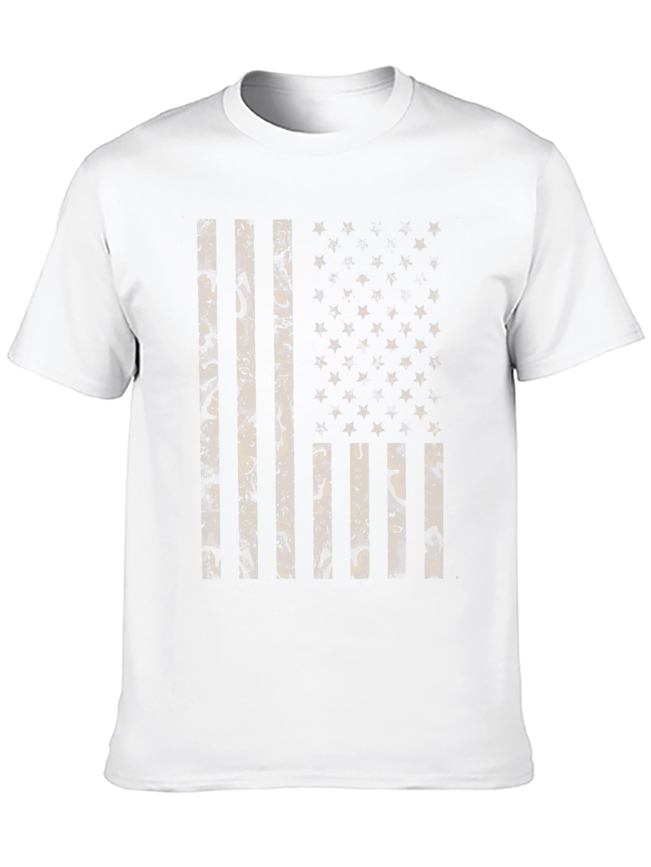 Camo American Flag Graphic T-Shirt