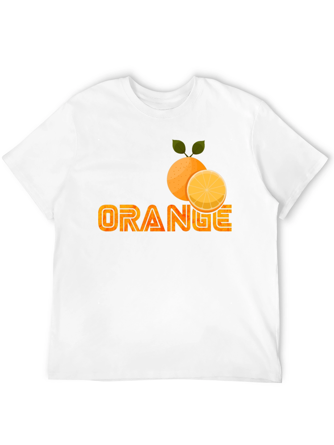 Orange Fruit Graphic Print T-Shirt