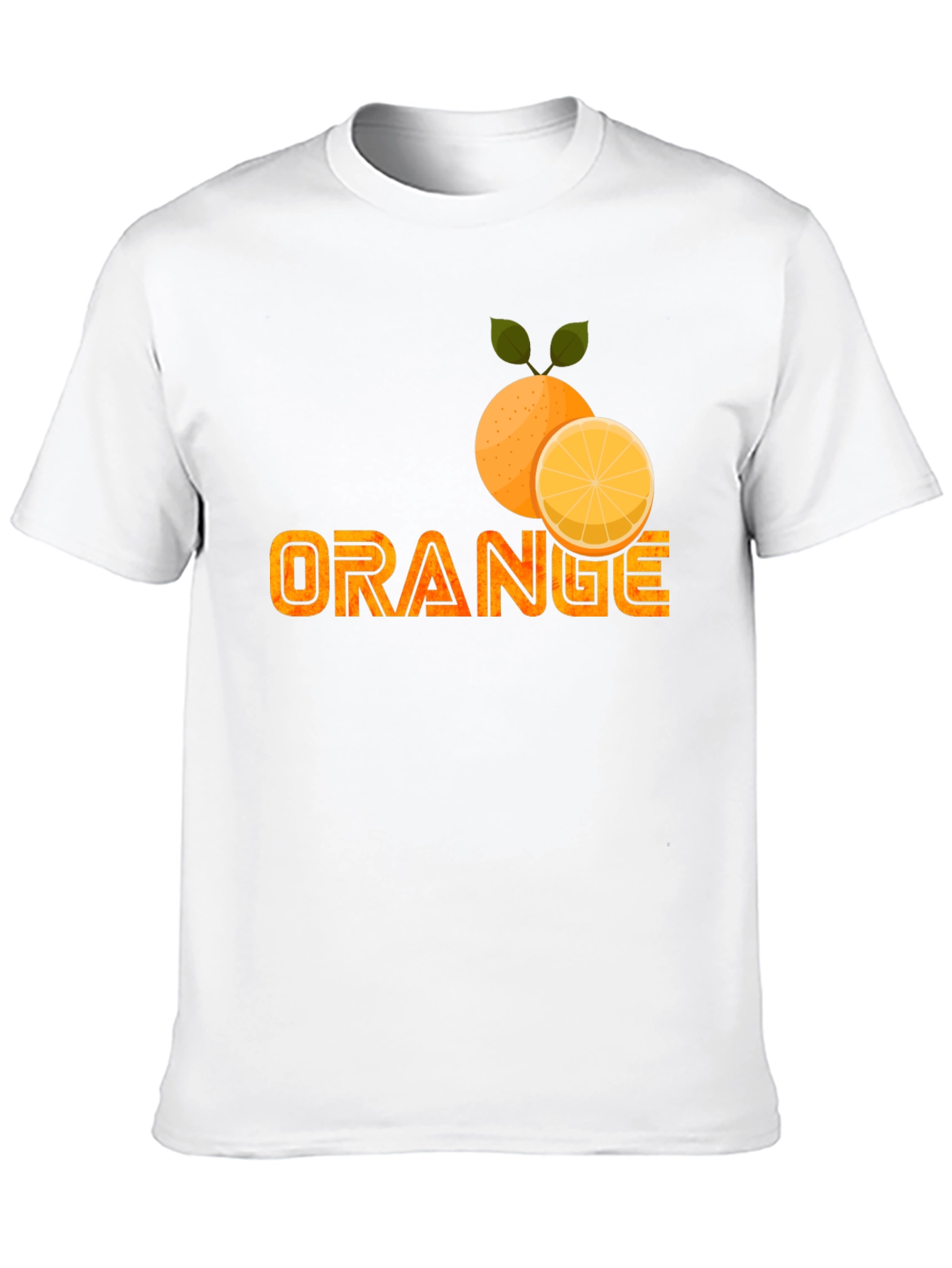 Orange Fruit Graphic Print T-Shirt