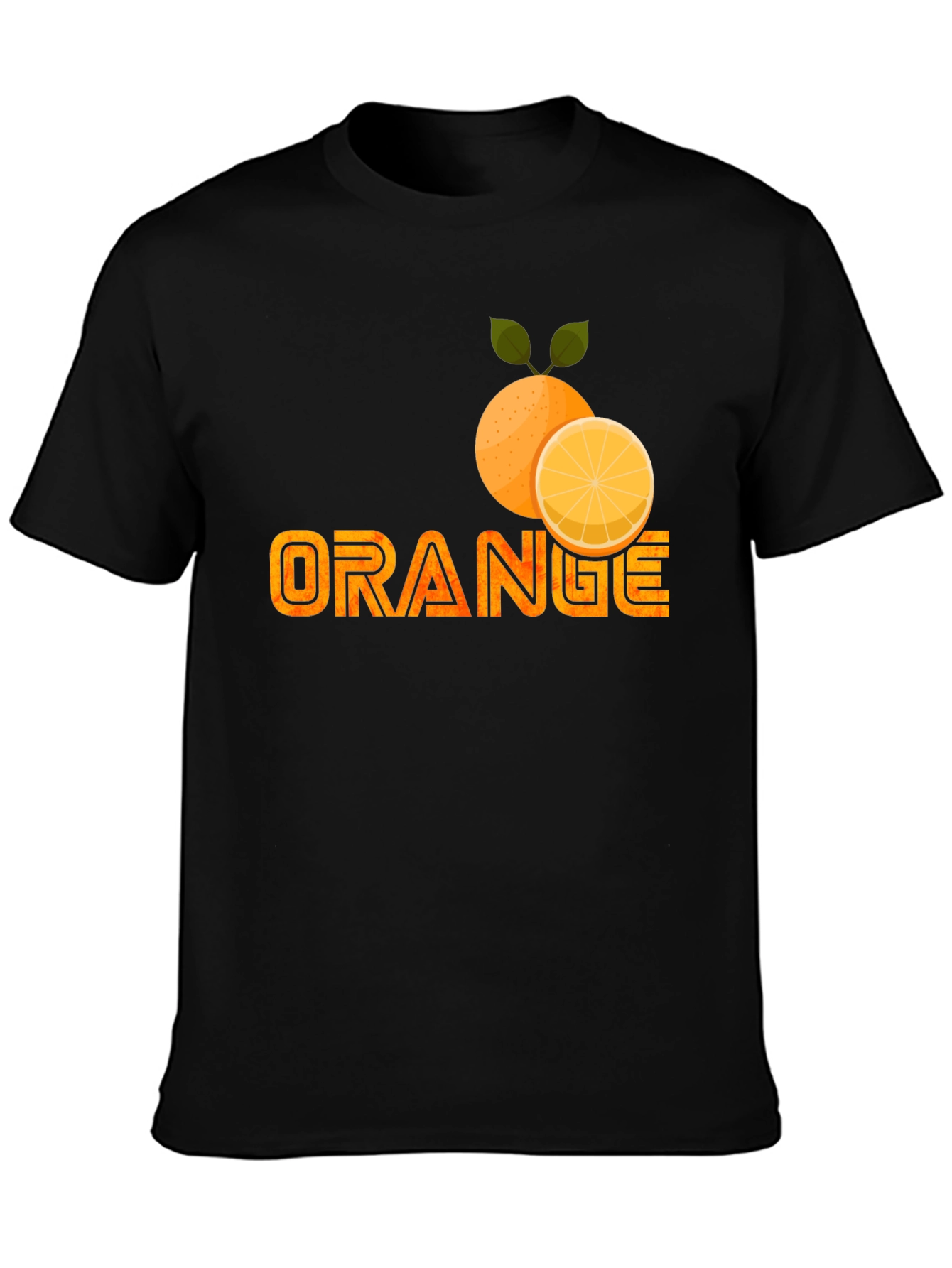 Orange Fruit Graphic Print T-Shirt