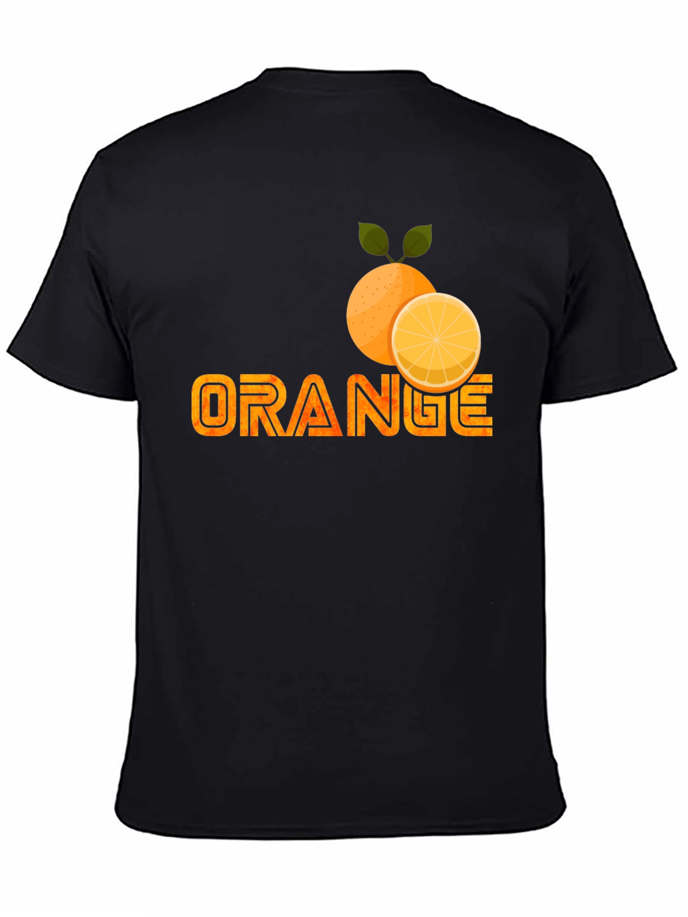 Orange Fruit Graphic Print T-Shirt