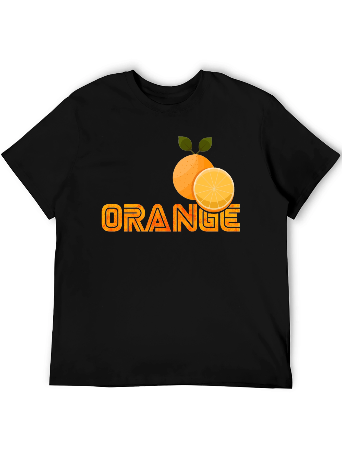 Orange Fruit Graphic Print T-Shirt