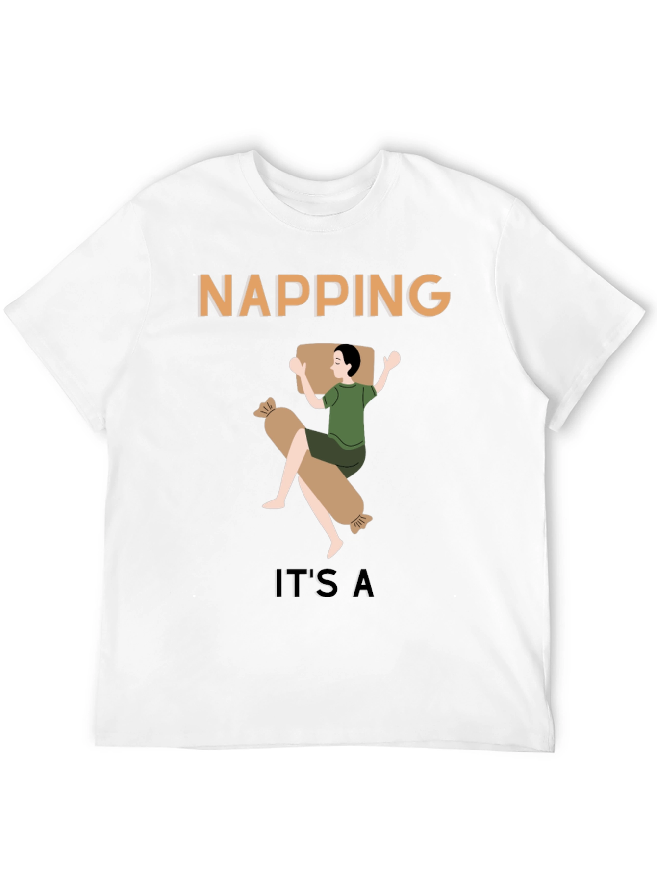 Napping Graphic T-Shirt - Mens Casual Tee