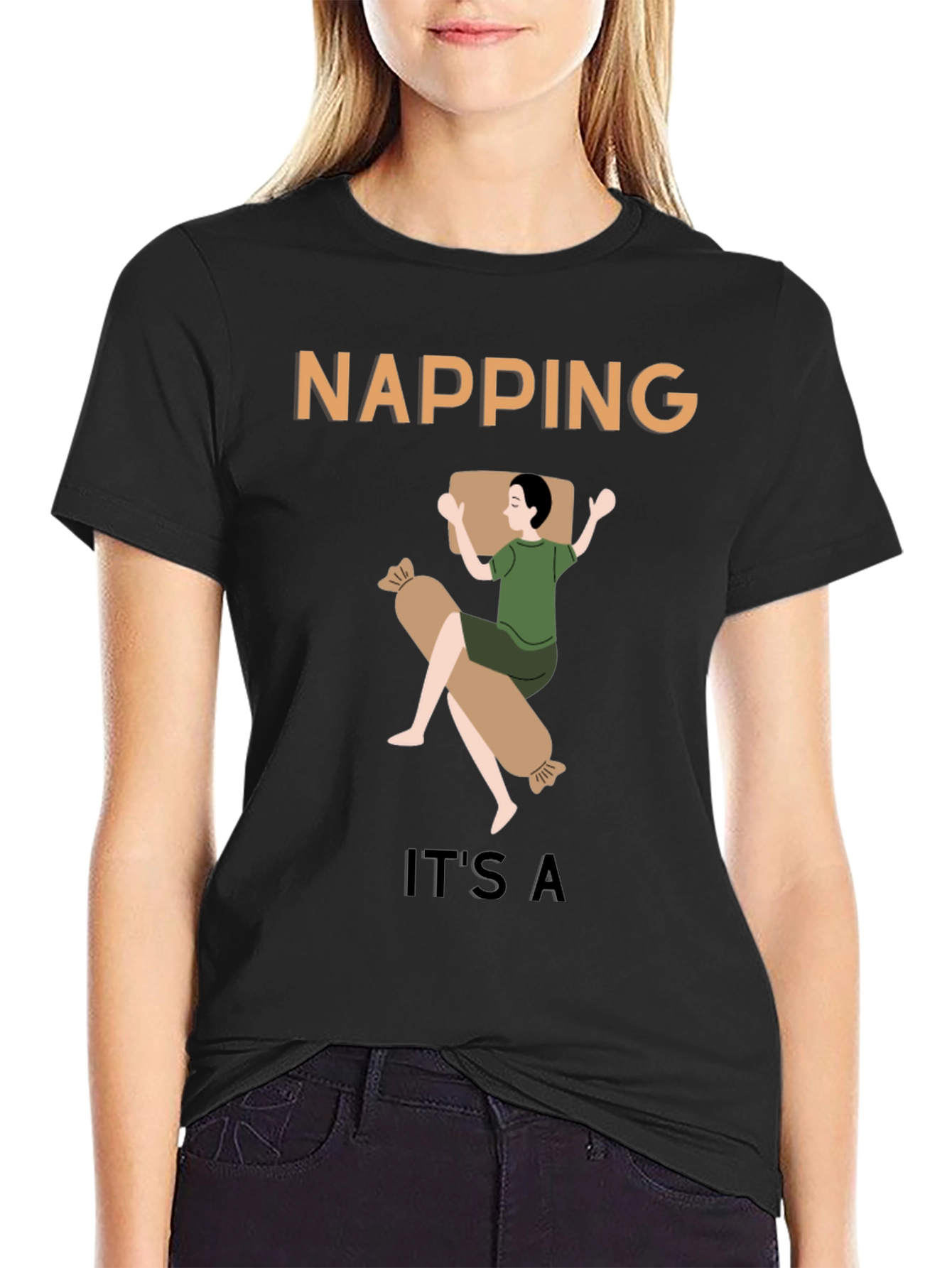 Napping Graphic T-Shirt - Mens Casual Tee