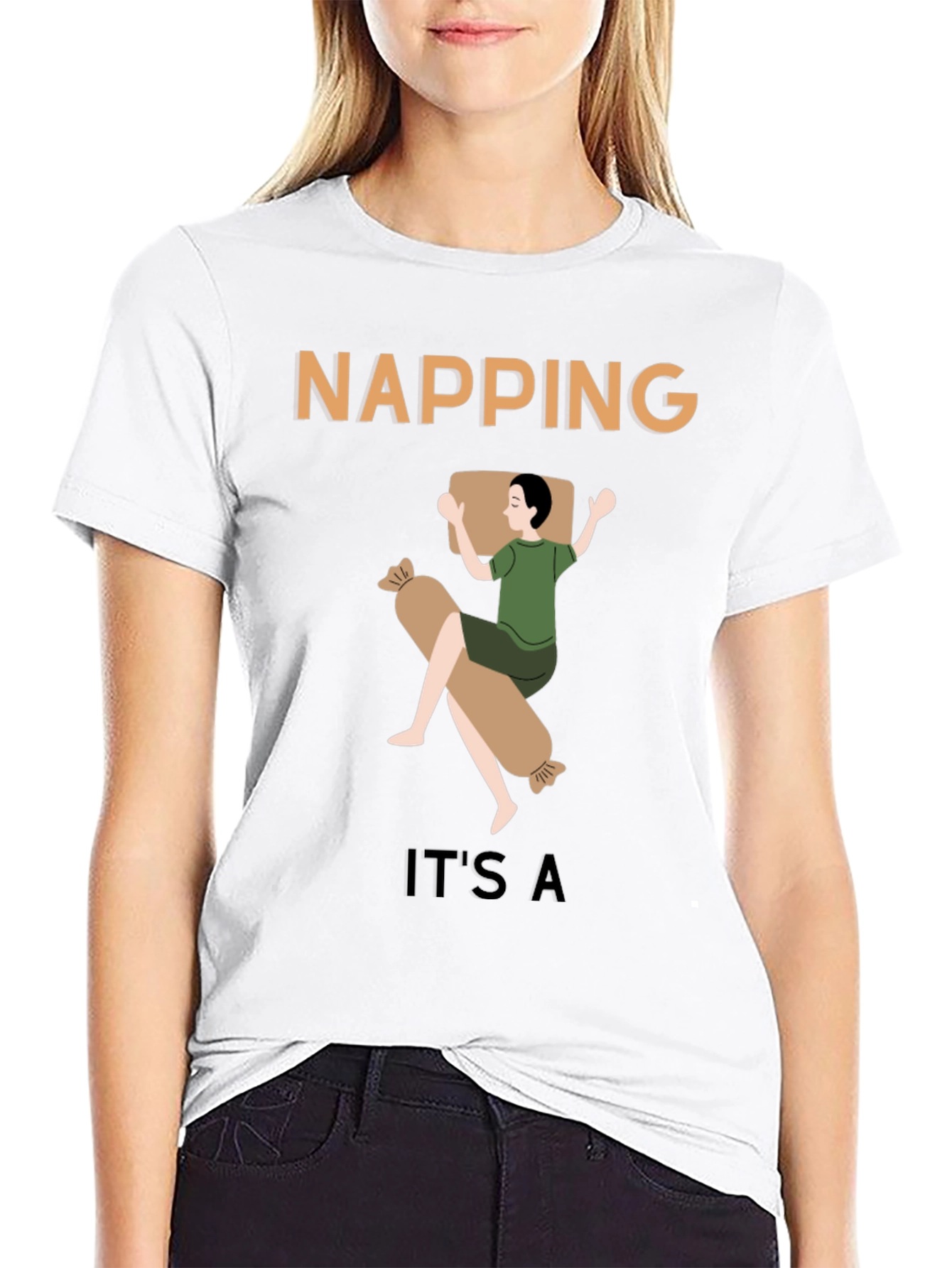 Napping Graphic T-Shirt - Mens Casual Tee