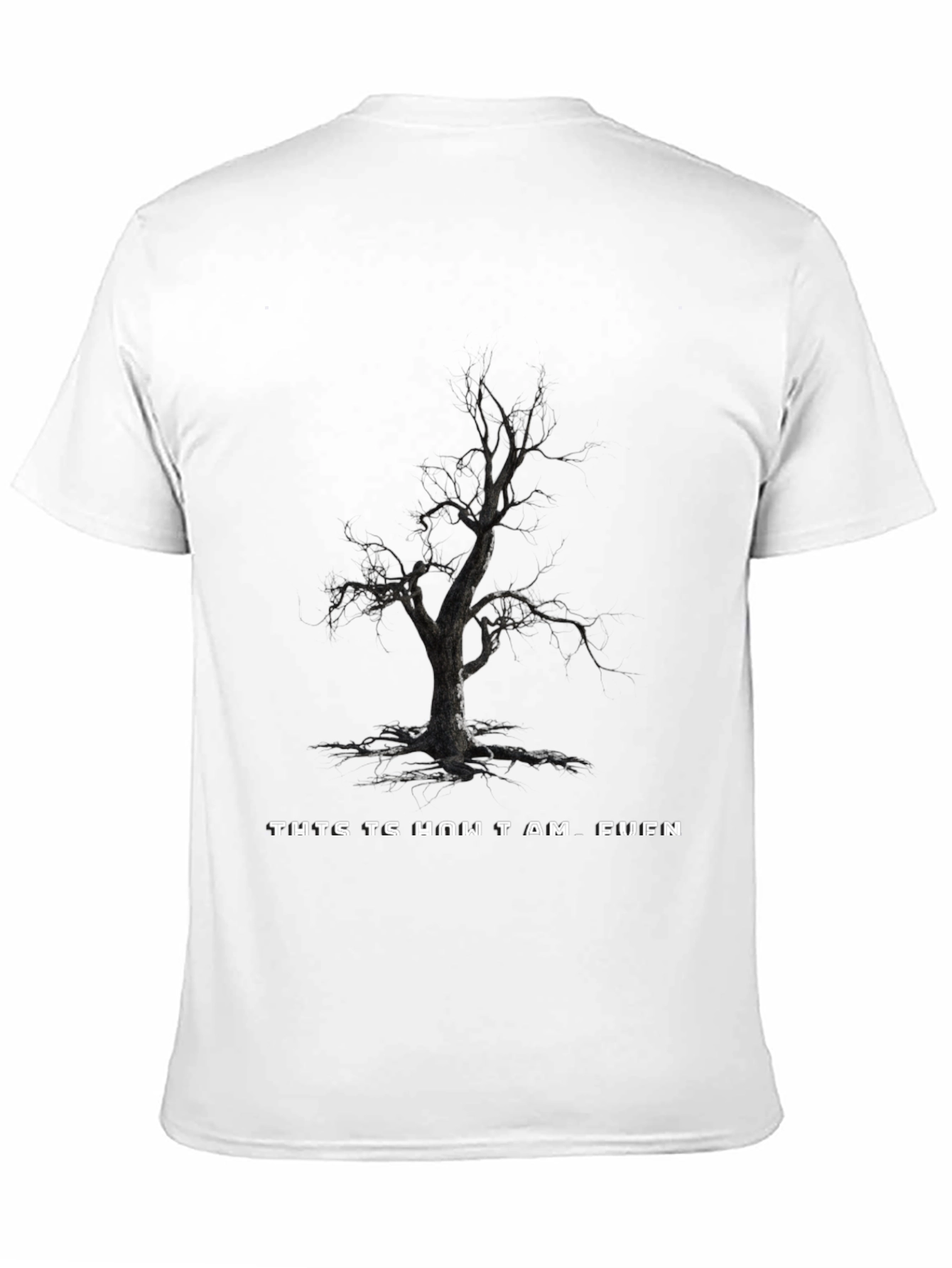 Edgy Tree Graphic Black T-Shirt