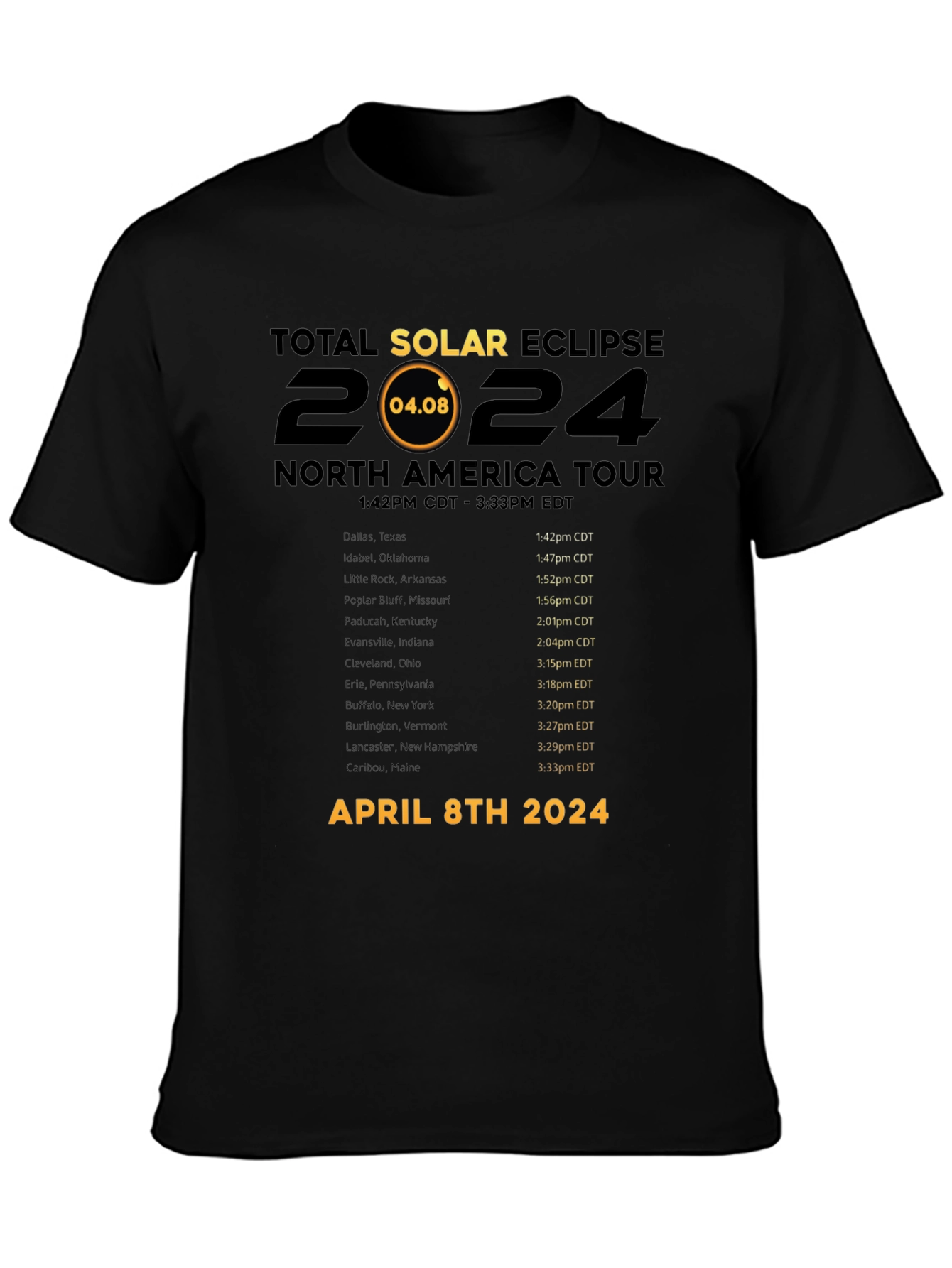Total Solar Eclipse April 8th 2024 T-Shirt