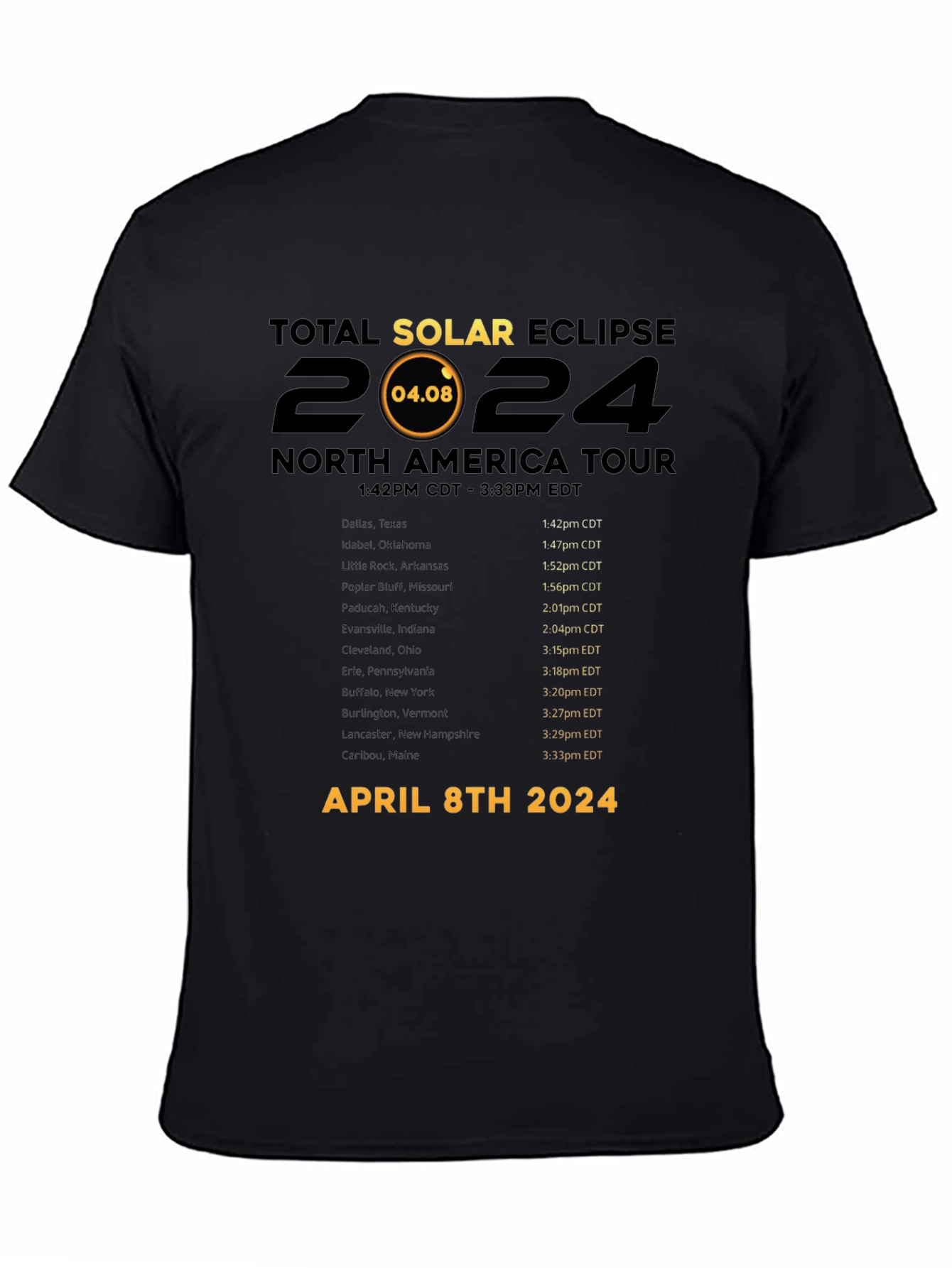 Total Solar Eclipse April 8th 2024 T-Shirt
